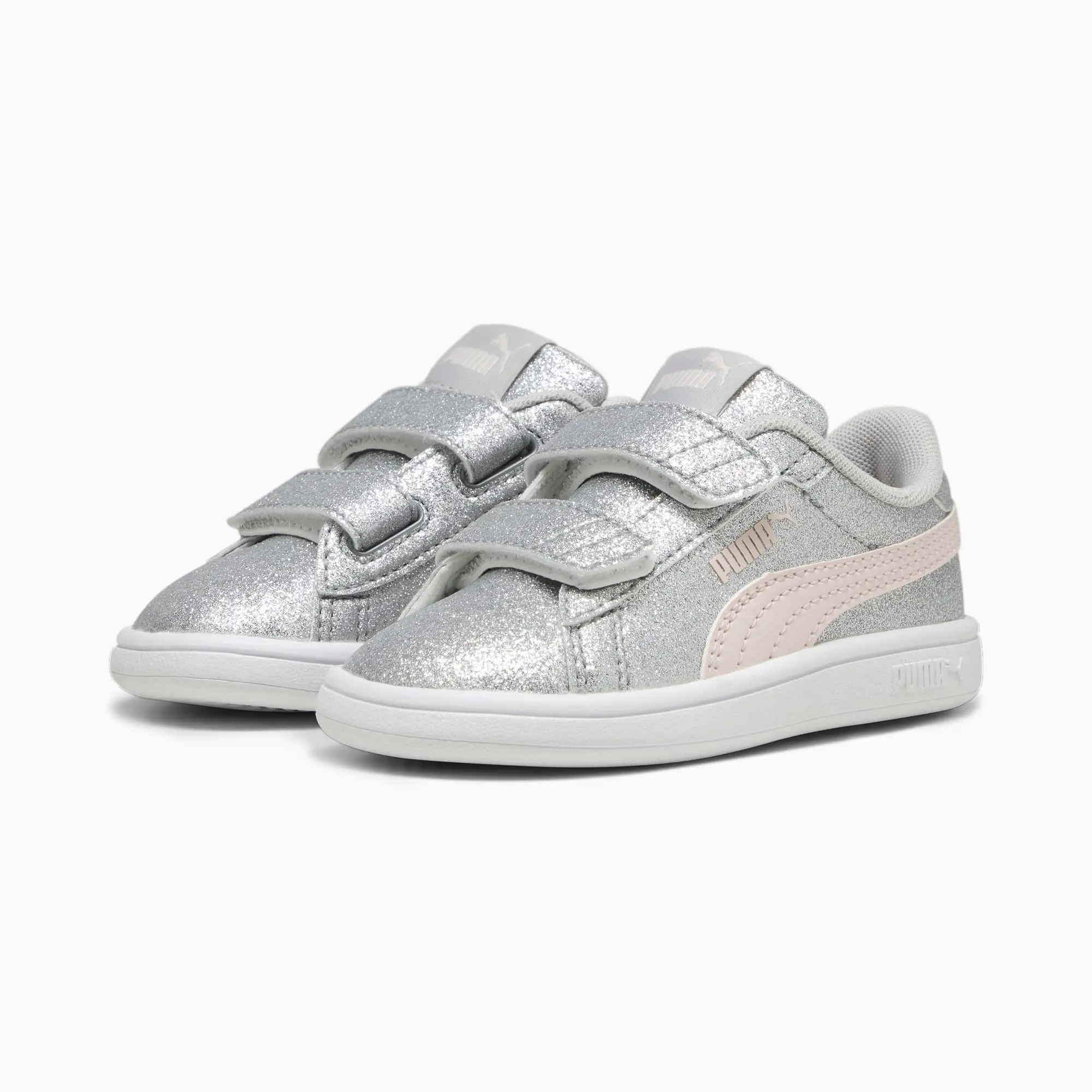 Puma Smash 3.0 Glitz Glam V Infant Girl Trainers - Grey