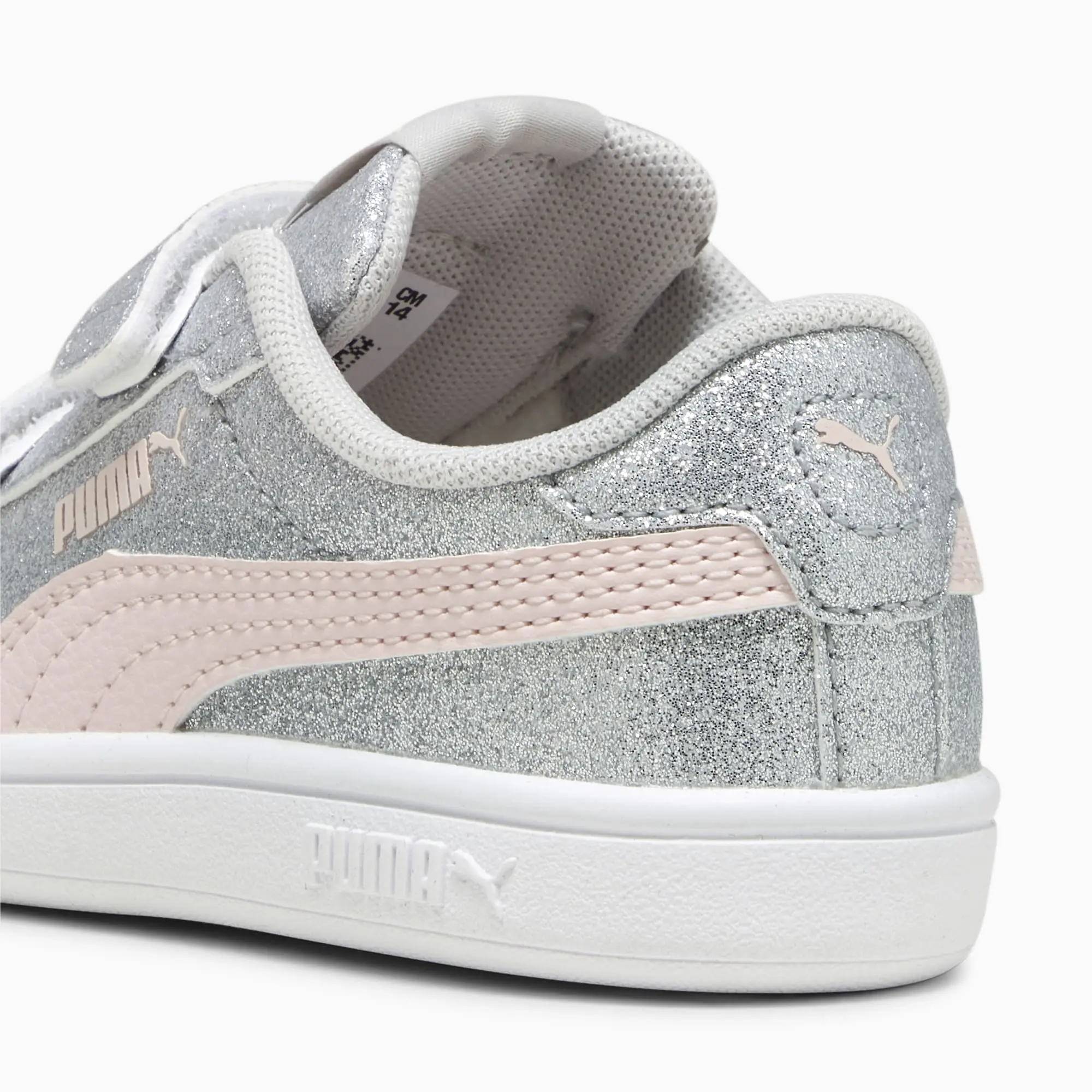 Puma Smash 3.0 Glitz Glam V Infant Girl Trainers - Grey