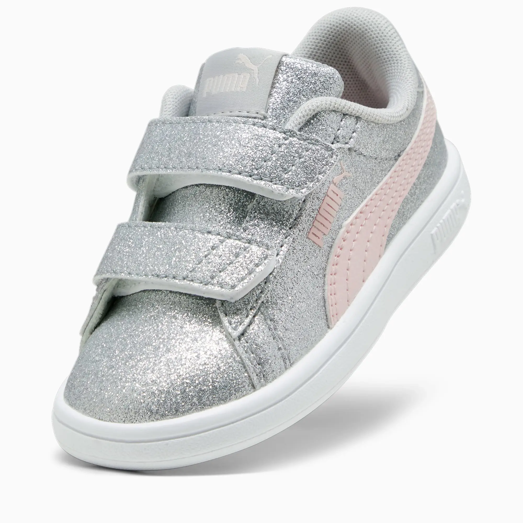 Puma Smash 3.0 Glitz Glam V Infant Girl Trainers - Grey