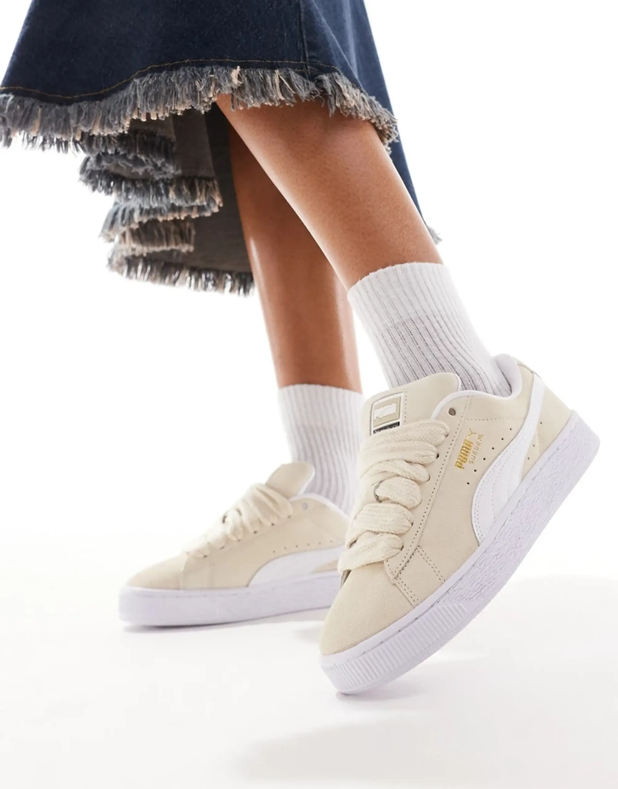 Puma Suede Xl Trainers In Off White