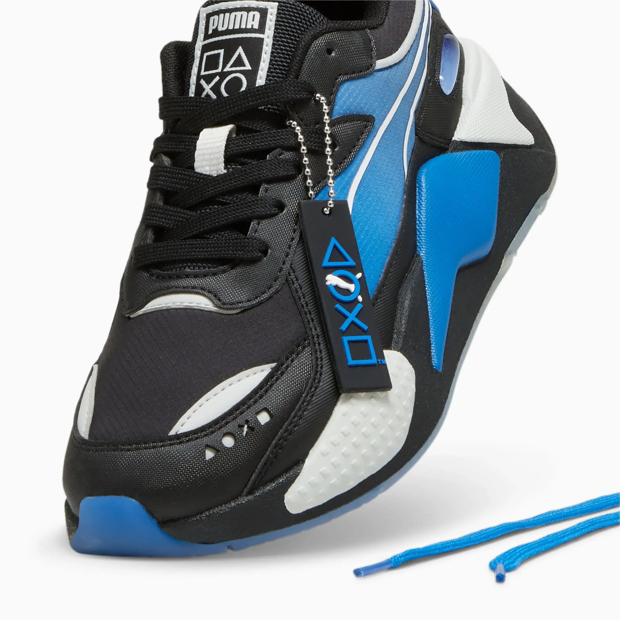 Puma Childrens Unisex x PLAYSTATION RS-X Youth Sneakers - Black