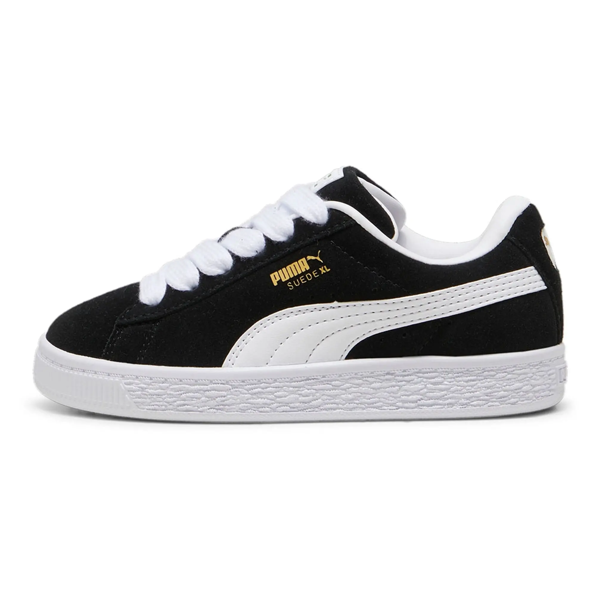 PUMA black & white suede xl Junior trainers