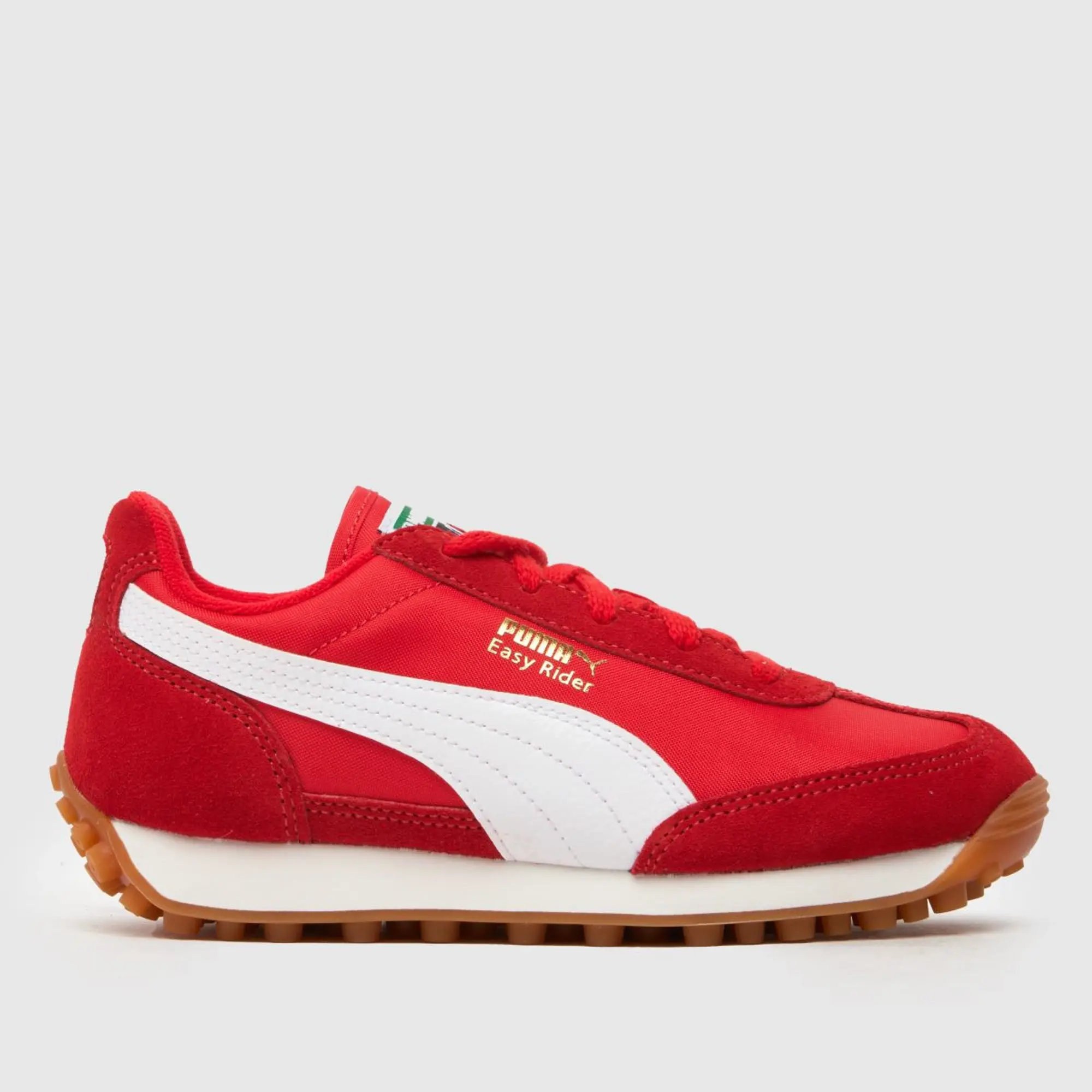 PUMA red easy rider vintage Boys Junior trainers