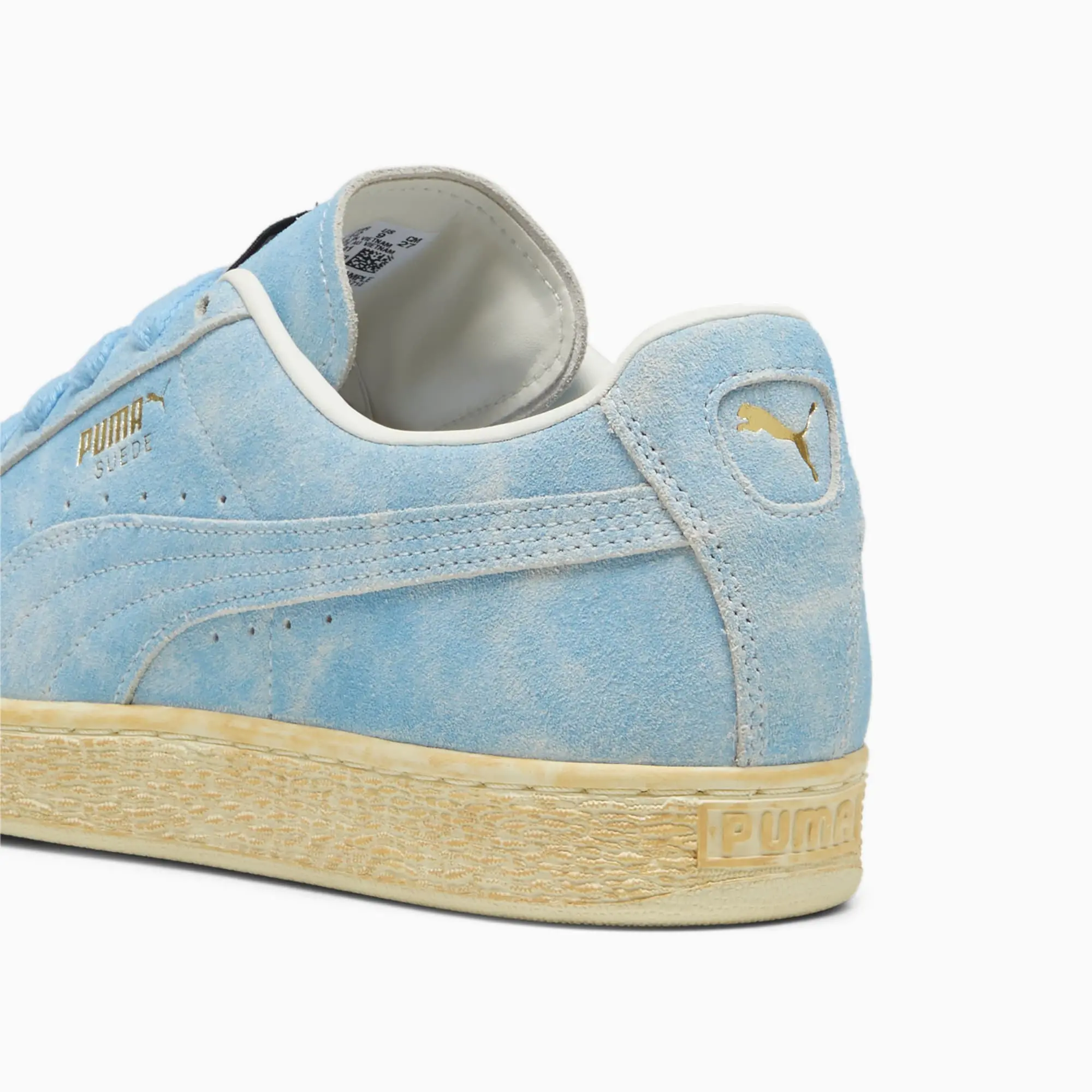 Puma Unisex Suede Faded Sneakers - Sky Blue