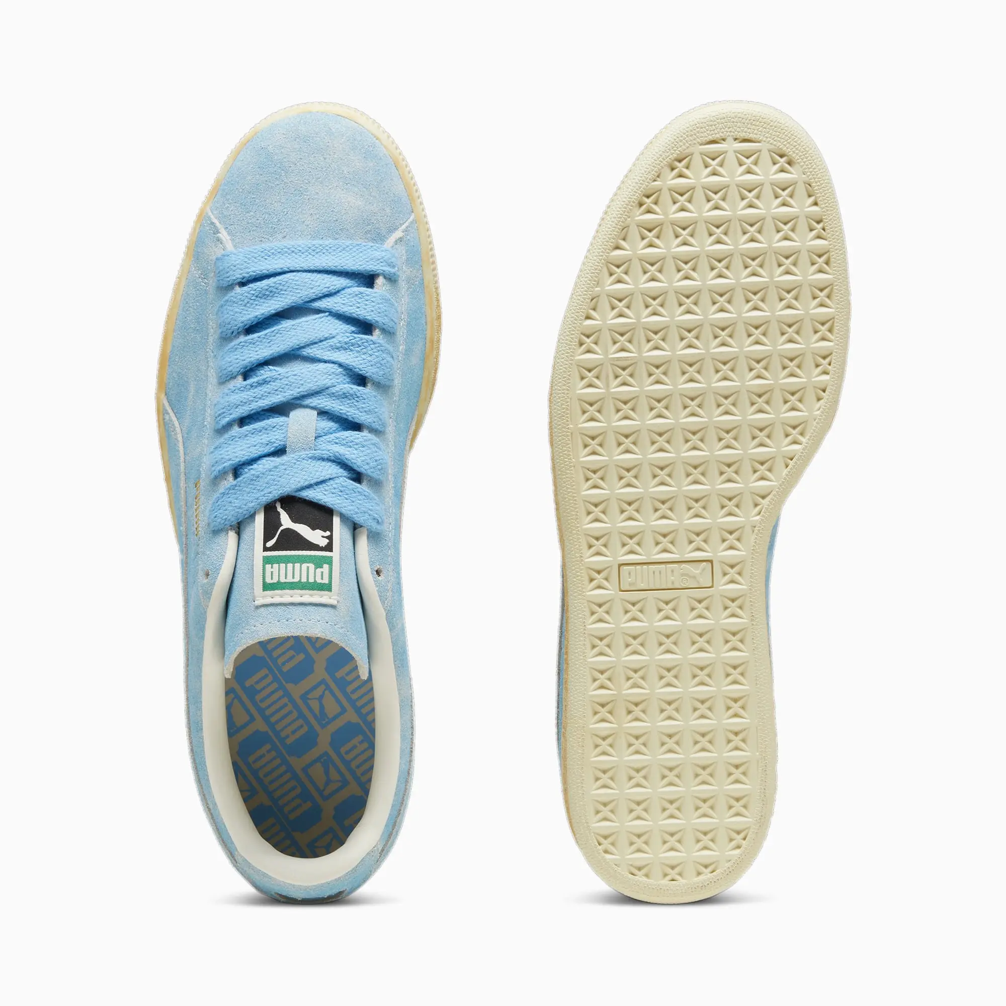 Puma Unisex Suede Faded Sneakers - Sky Blue