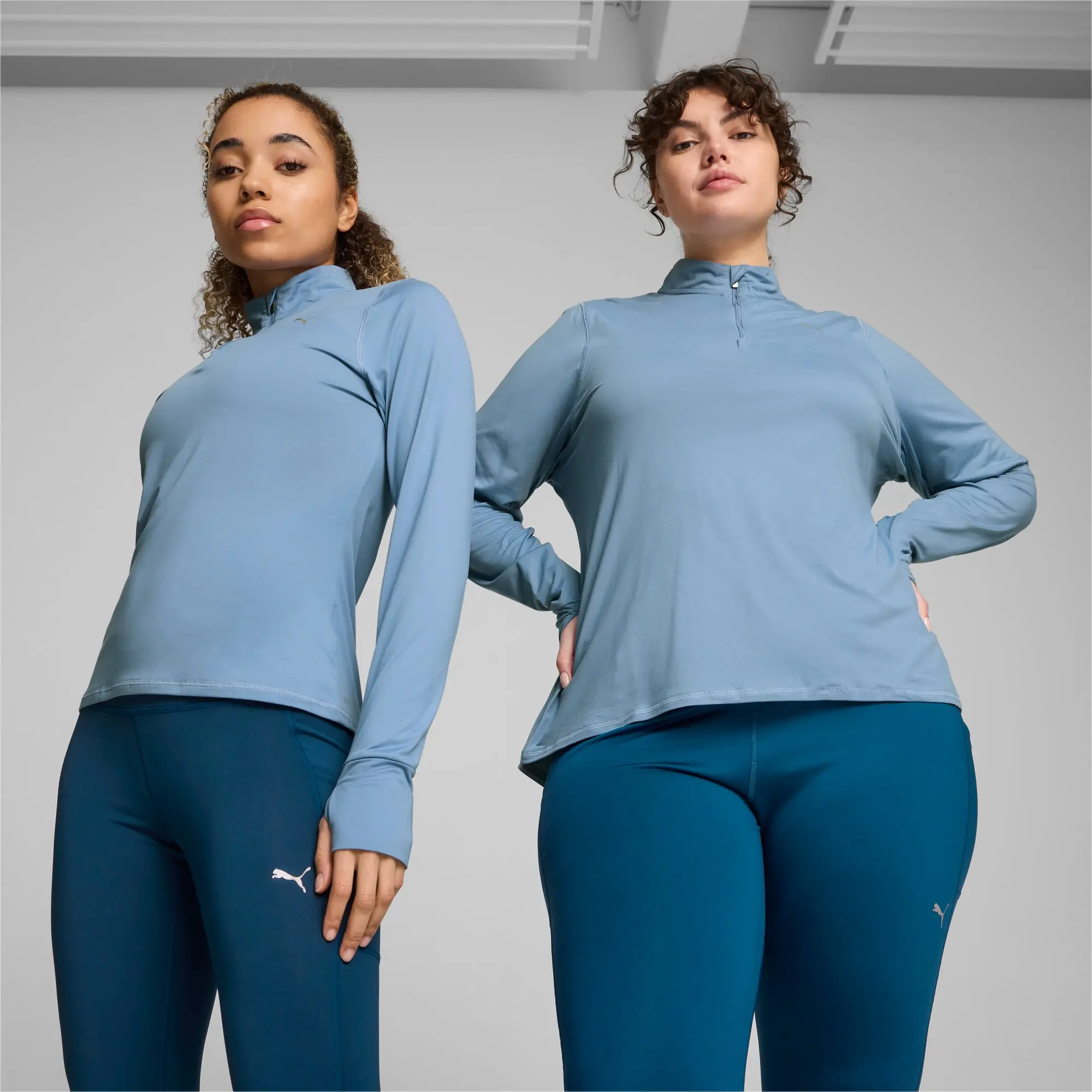 PUMA Run Favourite Quarter-Zip Running Top Shirt Women, Zen Blue