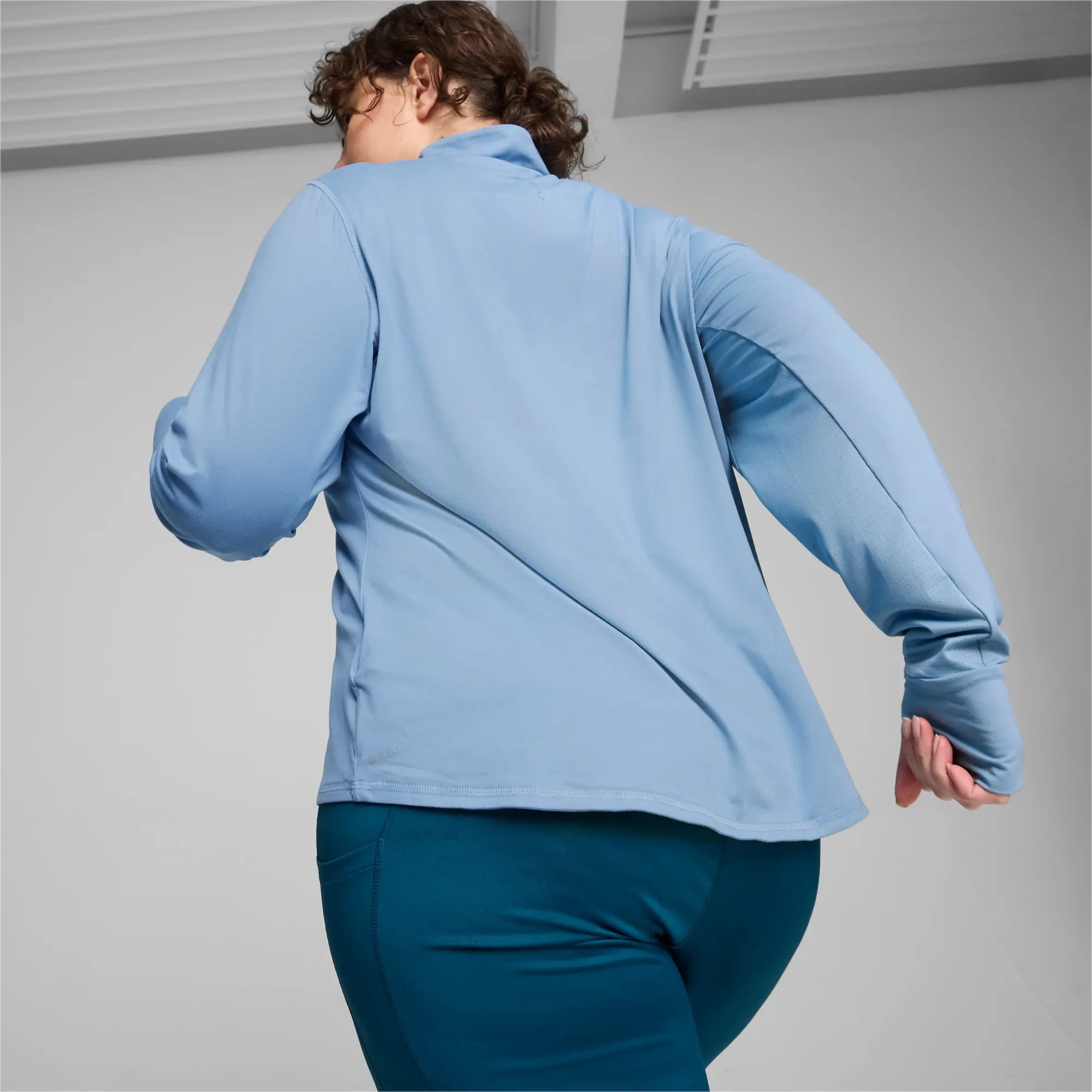 PUMA Run Favourite Quarter-Zip Running Top Shirt Women, Zen Blue
