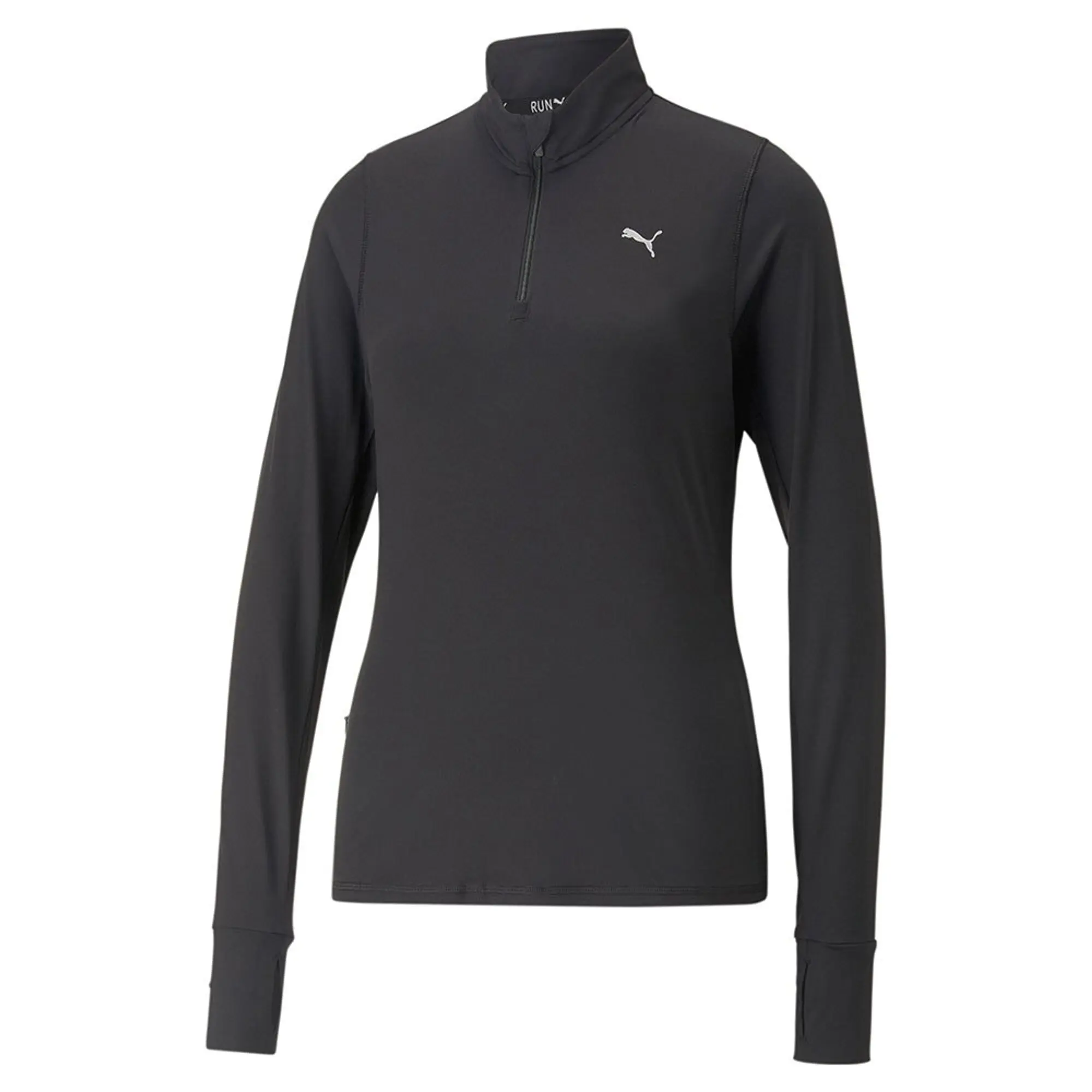 Puma Womens RUN FAVOURITE Quarter-Zip Running Top - Black