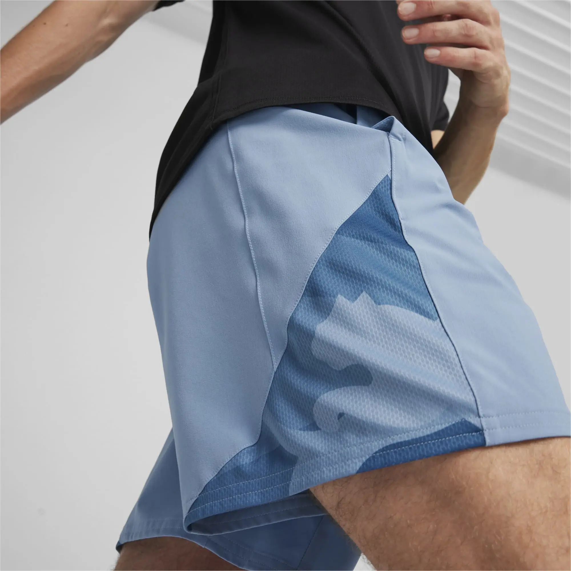 Puma Fit 7 Ultrabreathe Stretch Aop Gym Short Mens - Blue