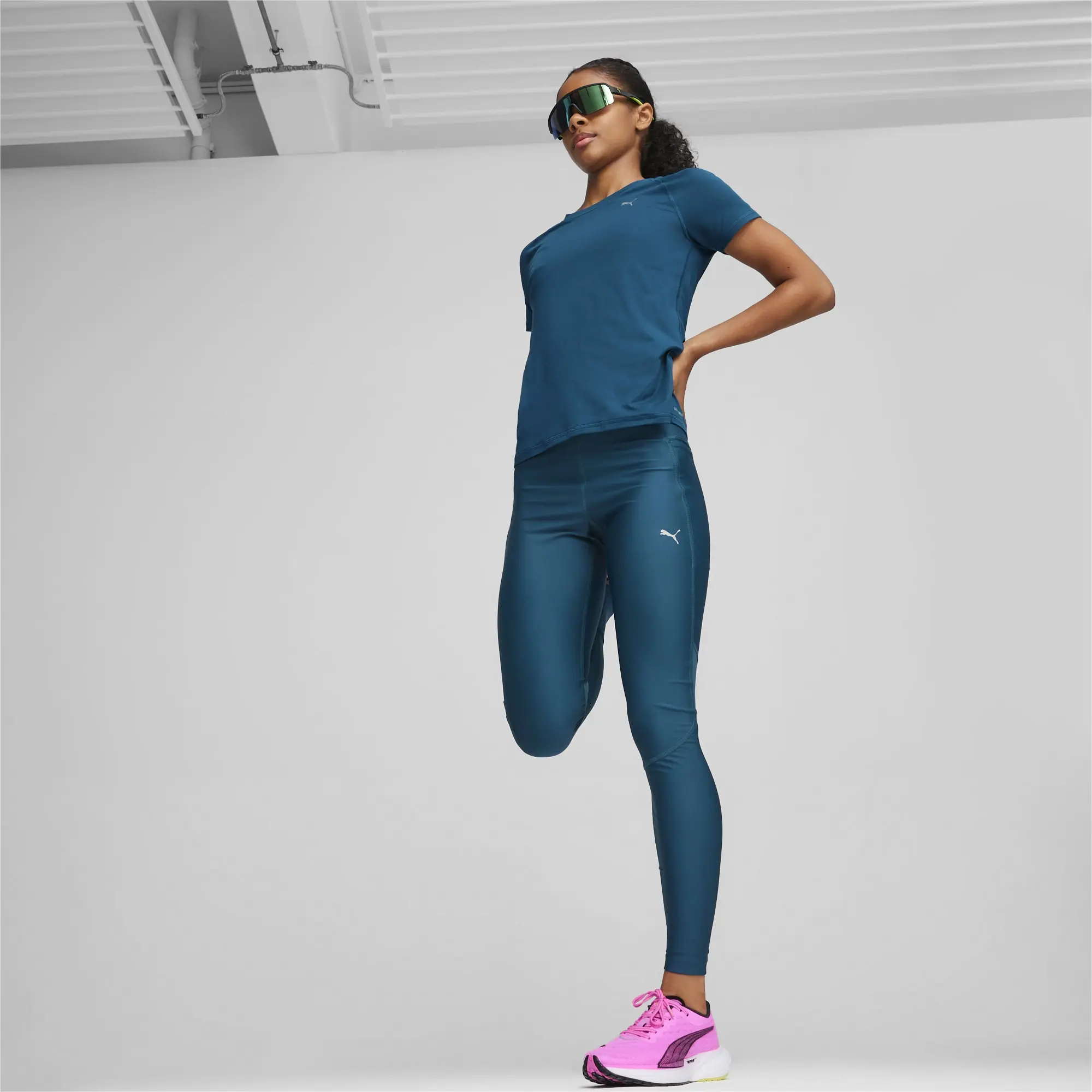 PUMA Run Ultraform High Waisted Full Length Women s Running Tights Ocean Tropic 524966 21 FOOTY.COM