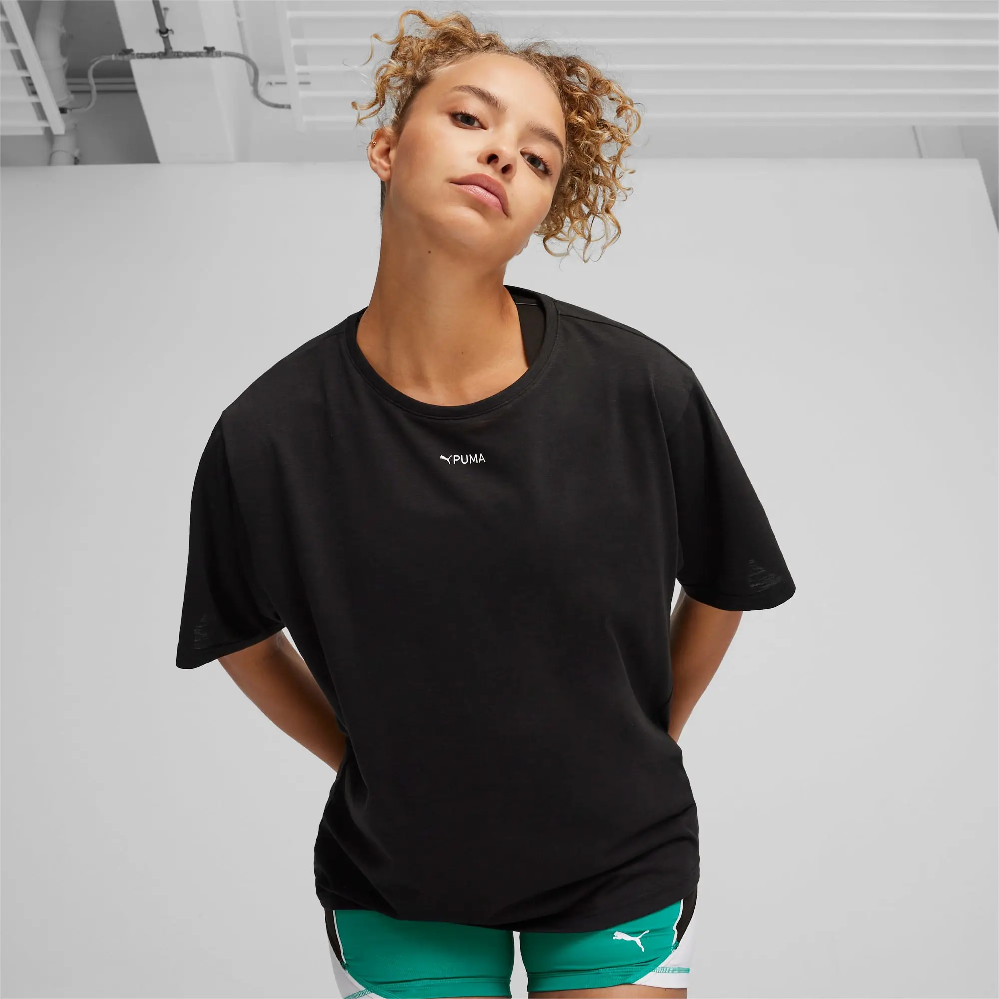 Puma GRAPHIC OVERSIZED PUMA FIT T - Black