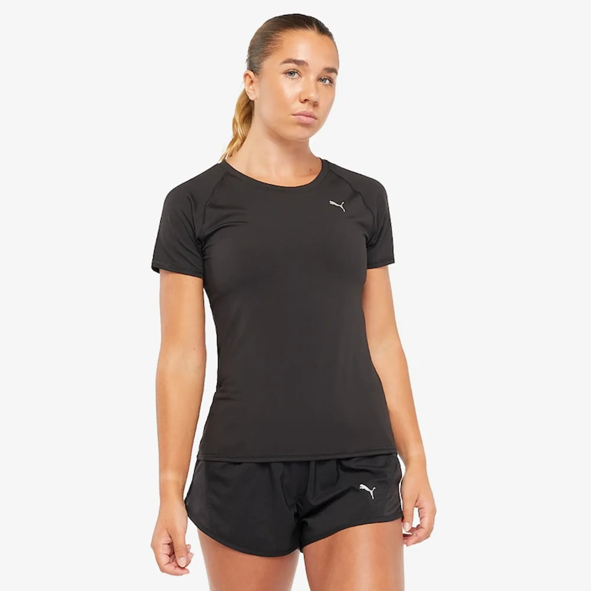 Puma Womens Run Cloudspun Running T-Shirt - Black