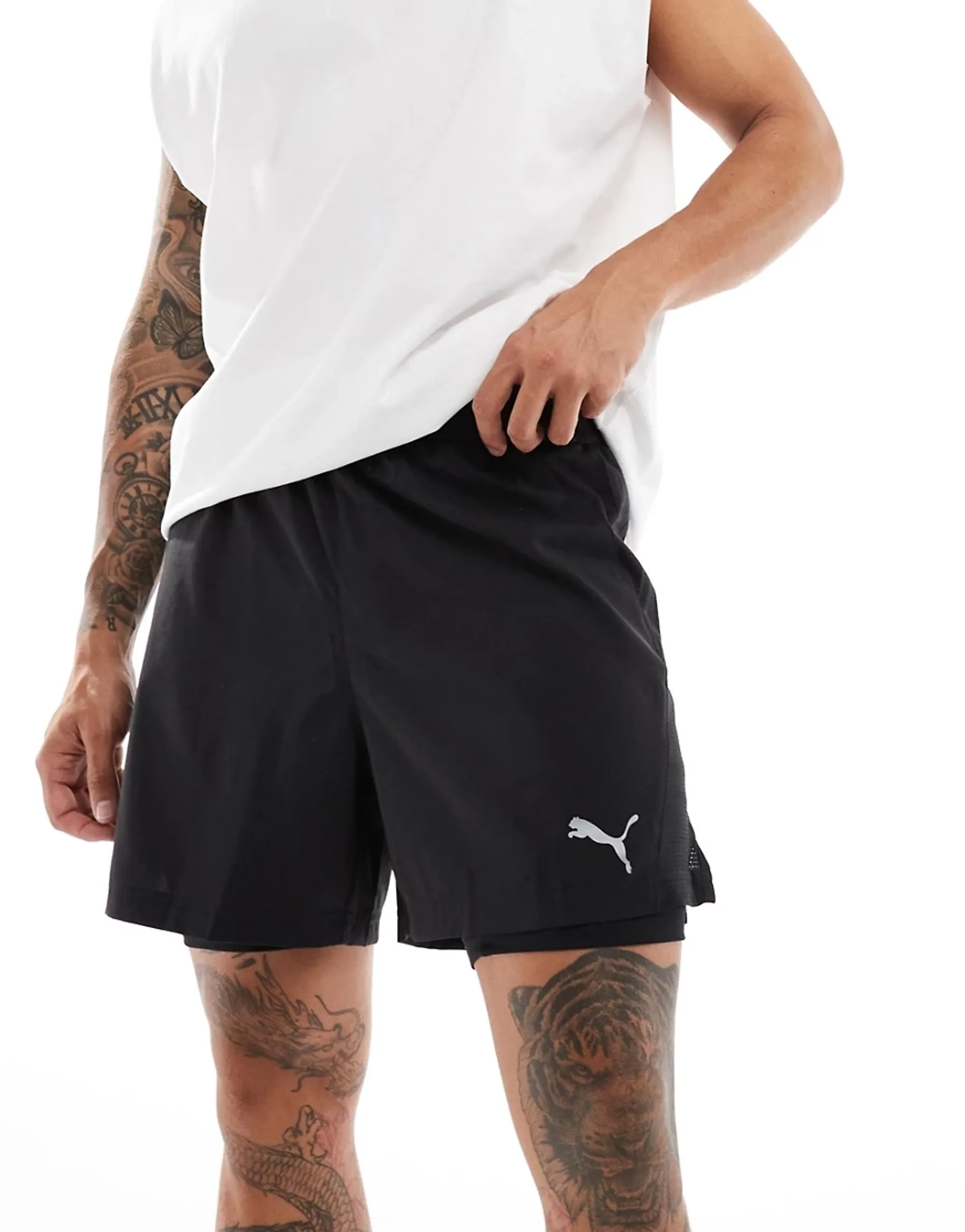 Puma Puma Run Fav Velocity 2-In-1 Shorts In Puma Black