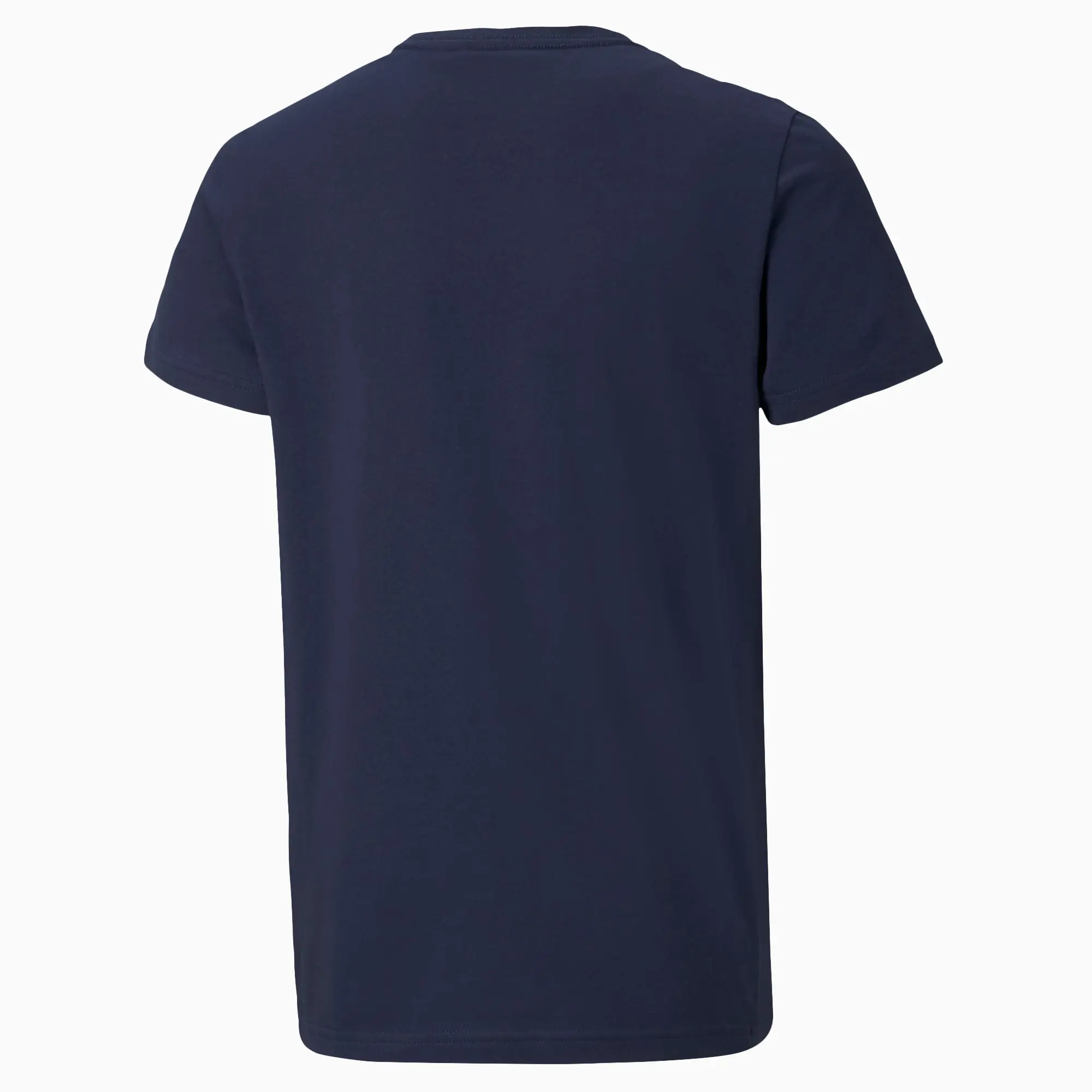Puma Childrens Unisex Essentials Logo Youth Tee - Blue Cotton