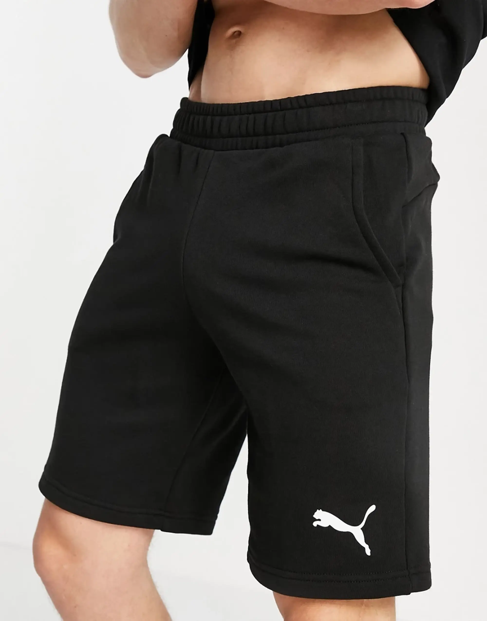 Puma Essentials Cat Logo 10 Inch Shorts In Black