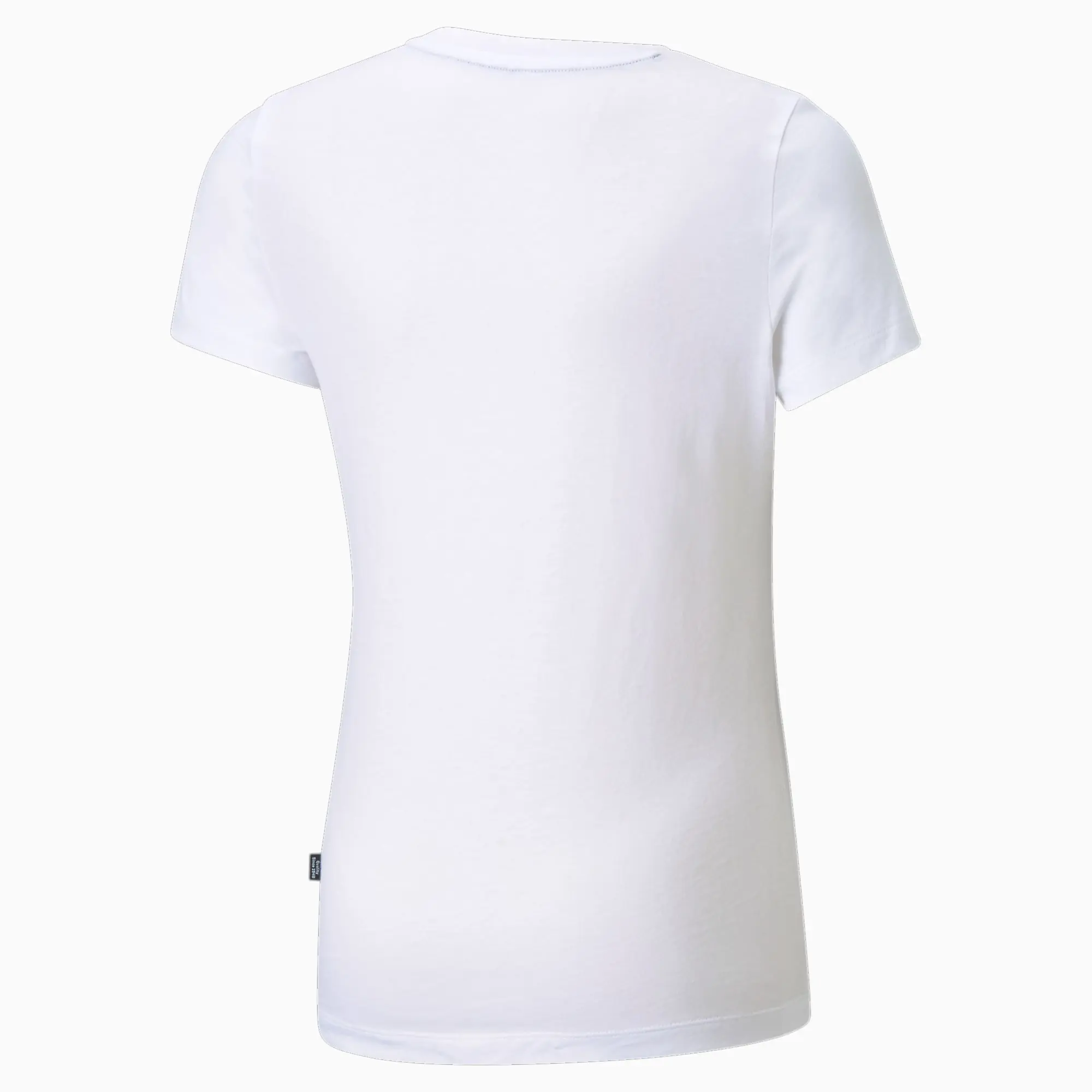 Puma Childrens Unisex Essentials Logo Youth Tee - White Cotton