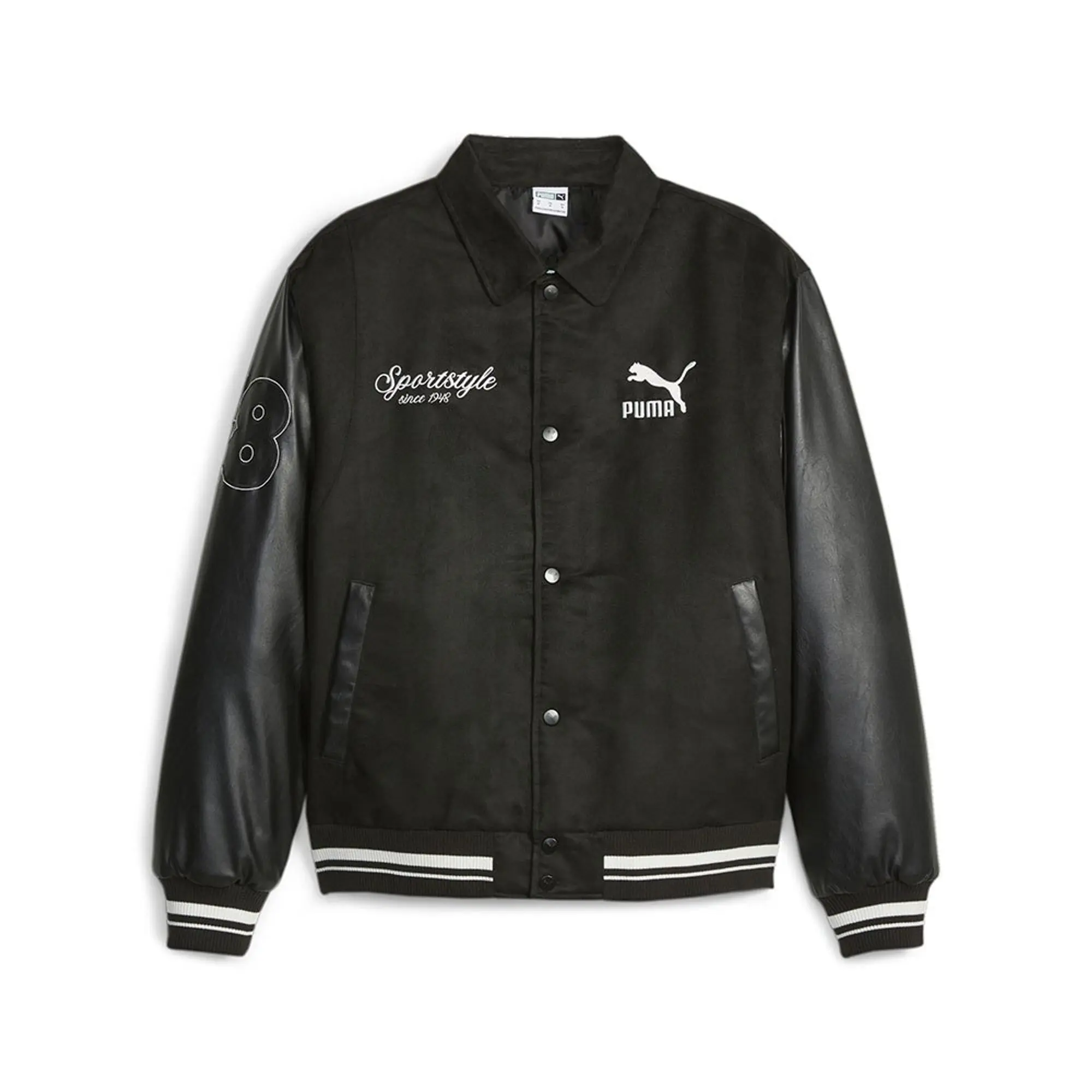 PUMA Team Men's Varsity Jacket, Black
