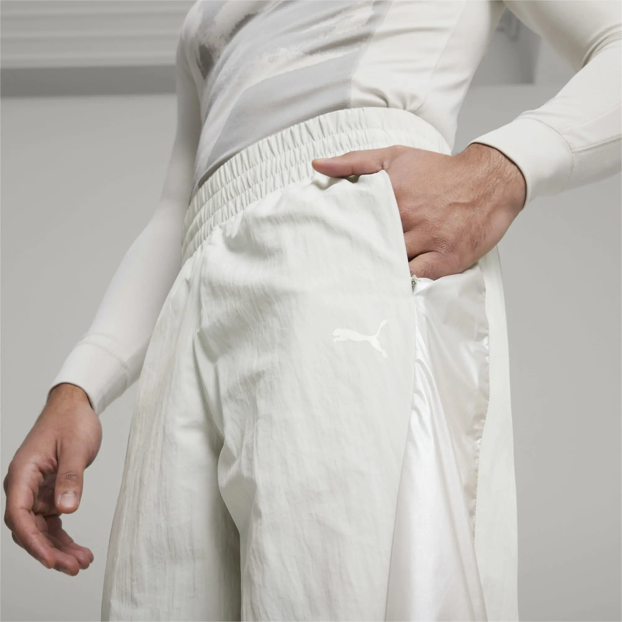 PUMA x Pleasures Men's Track Pants, Glacial Grey