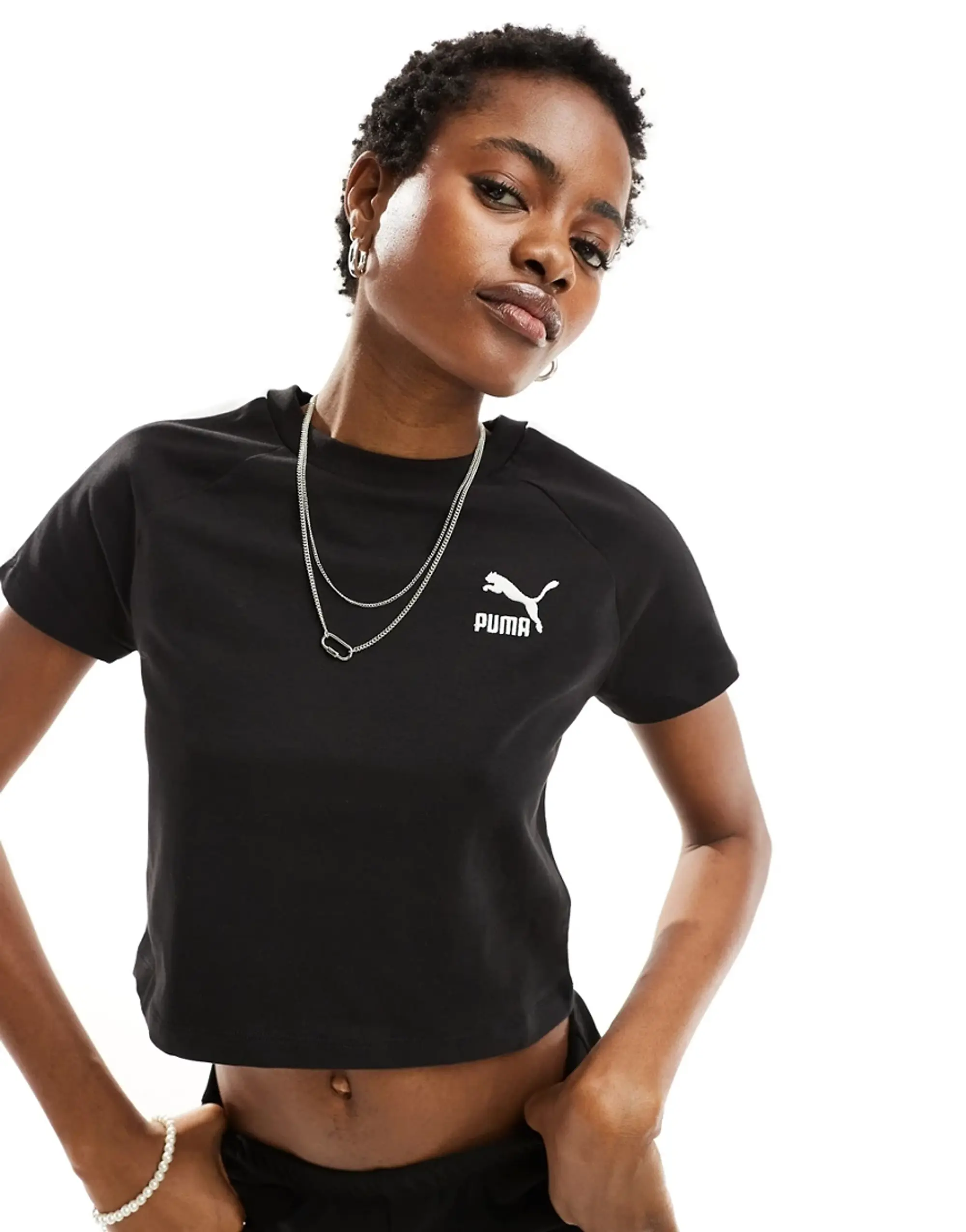 Puma Womens ICONIC T7 T-Shirt - Black