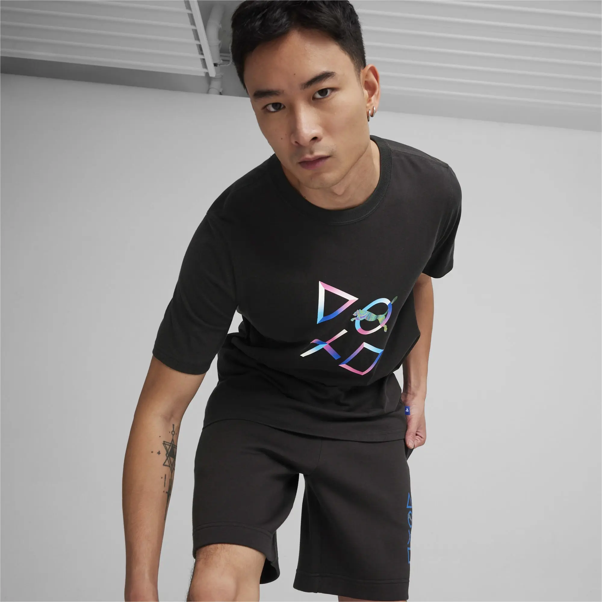 Puma x PLAYSTATION Mens T-Shirt - Black