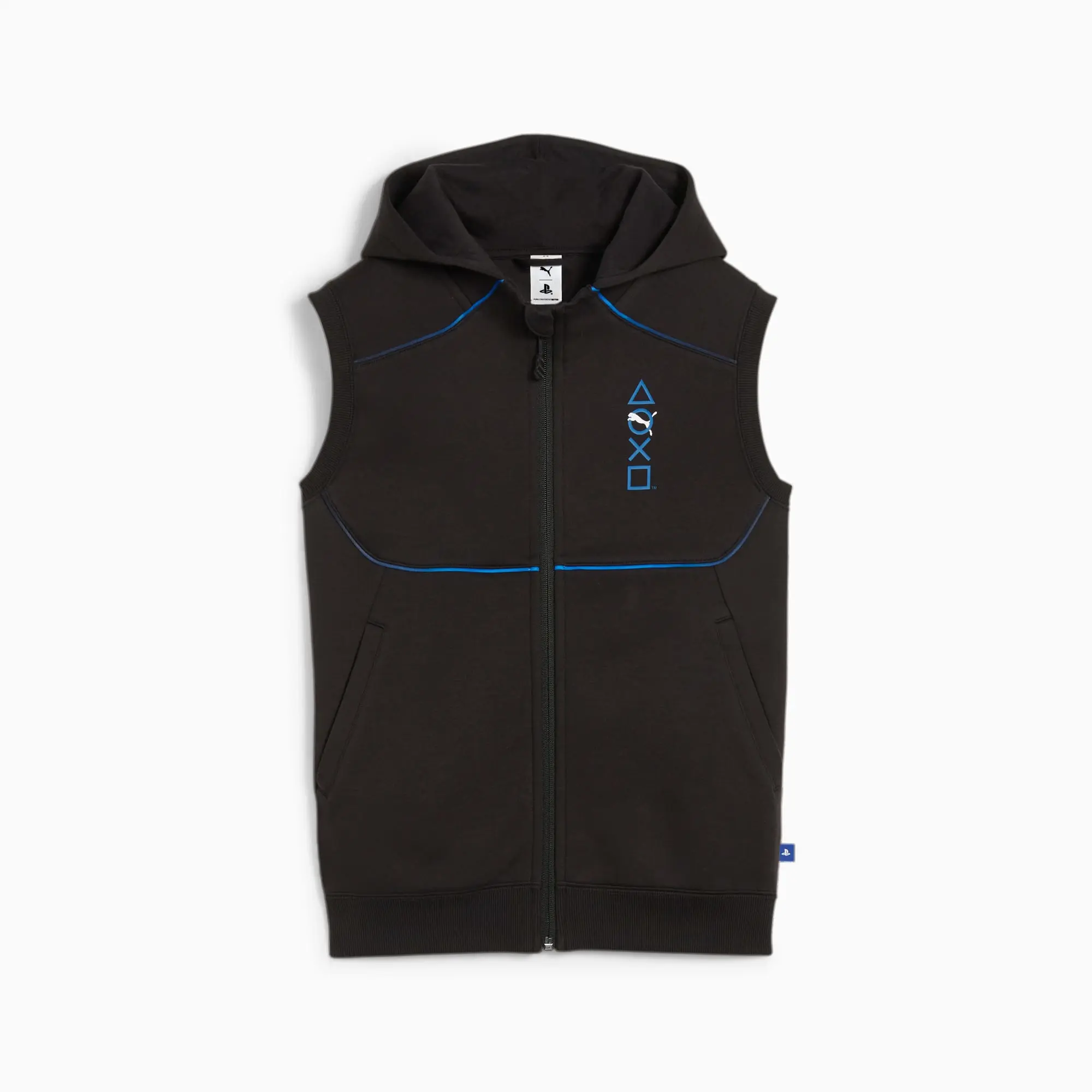 Puma x PLAYSTATION Boys Sleeveless Hooded Jacket - Black