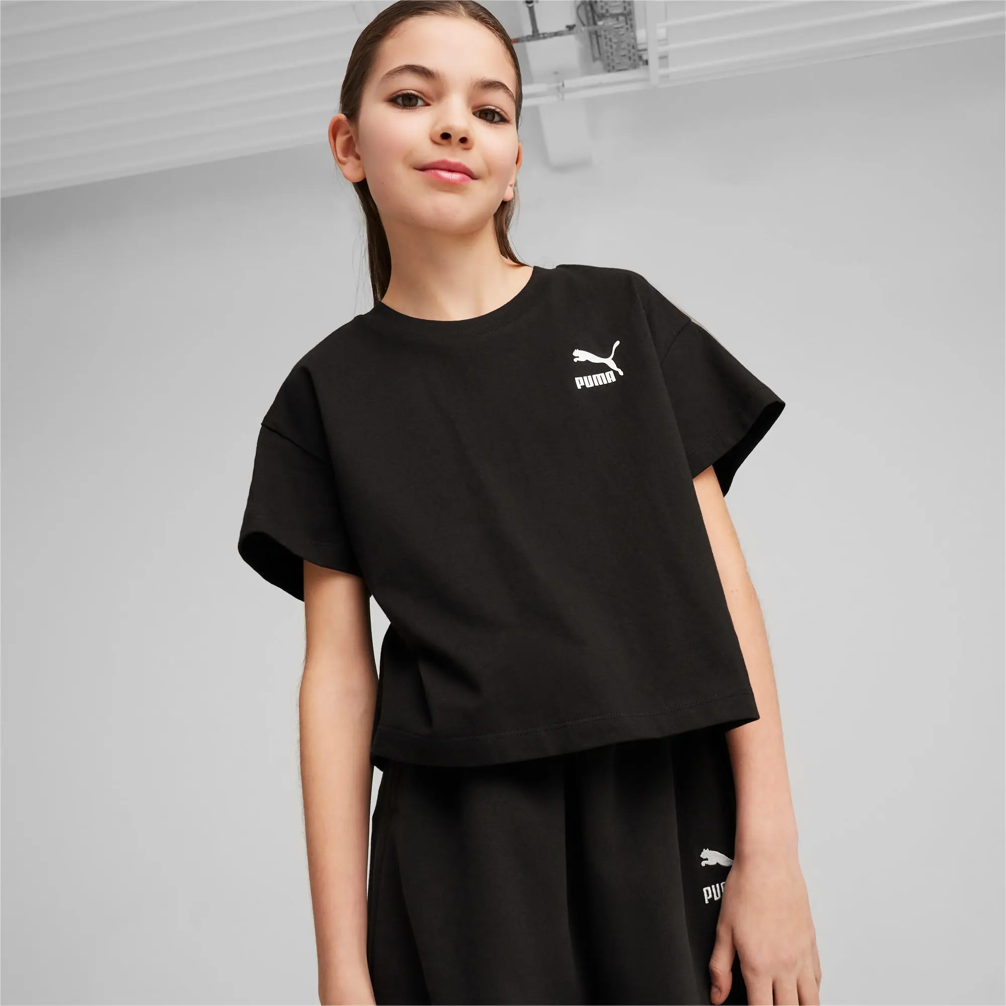 PUMA Better Classics Girl's T-Shirt, Black