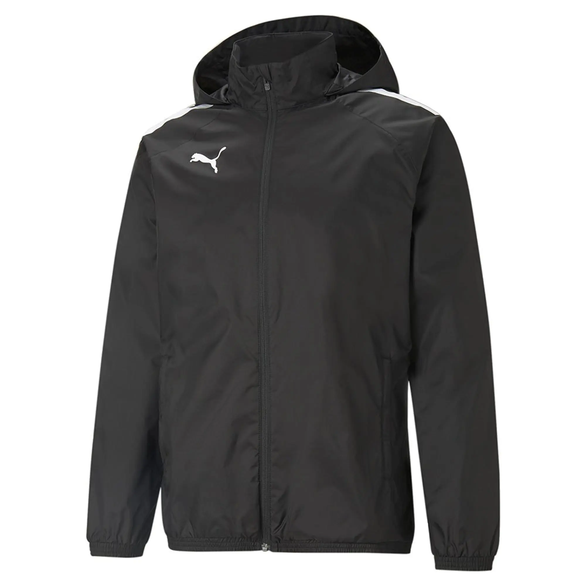Puma Mens teamLIGA All-Weather Football Jacket - Black Nylon