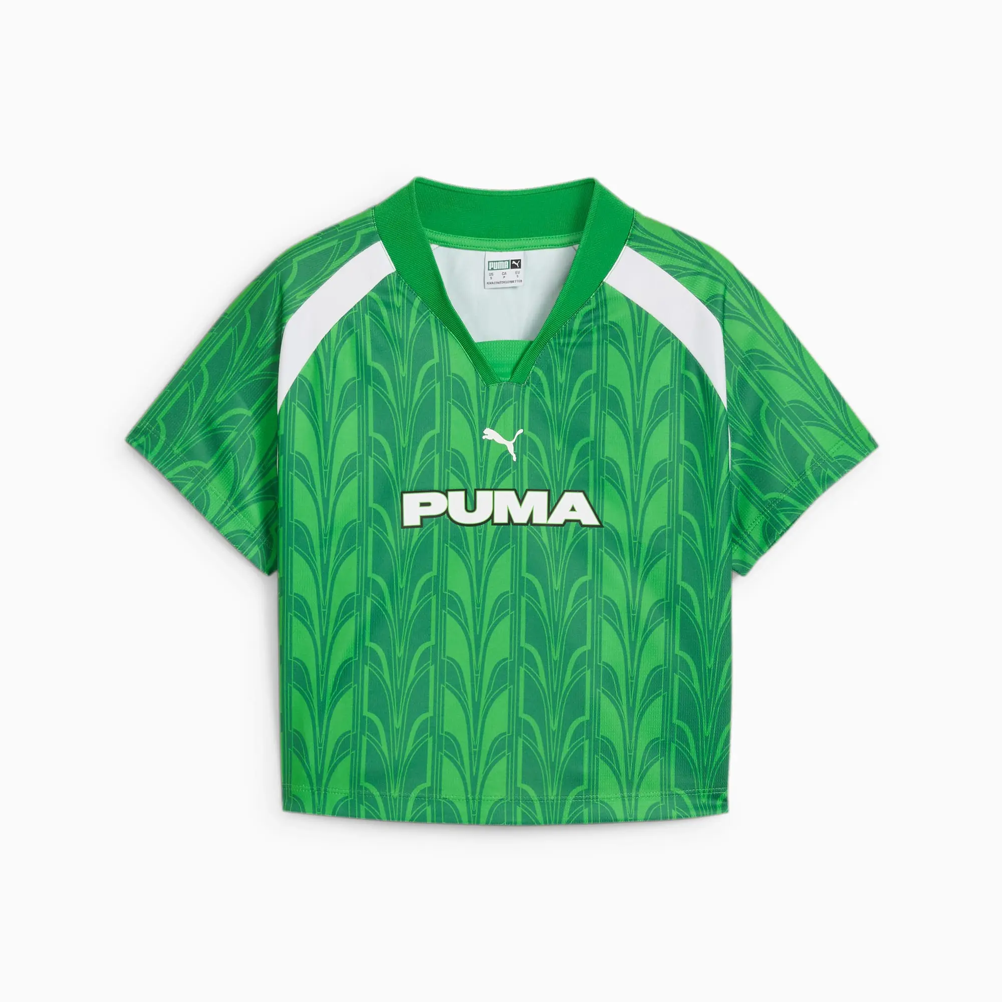PUMA Football Jersey Baby Tee Shirt Women, Green