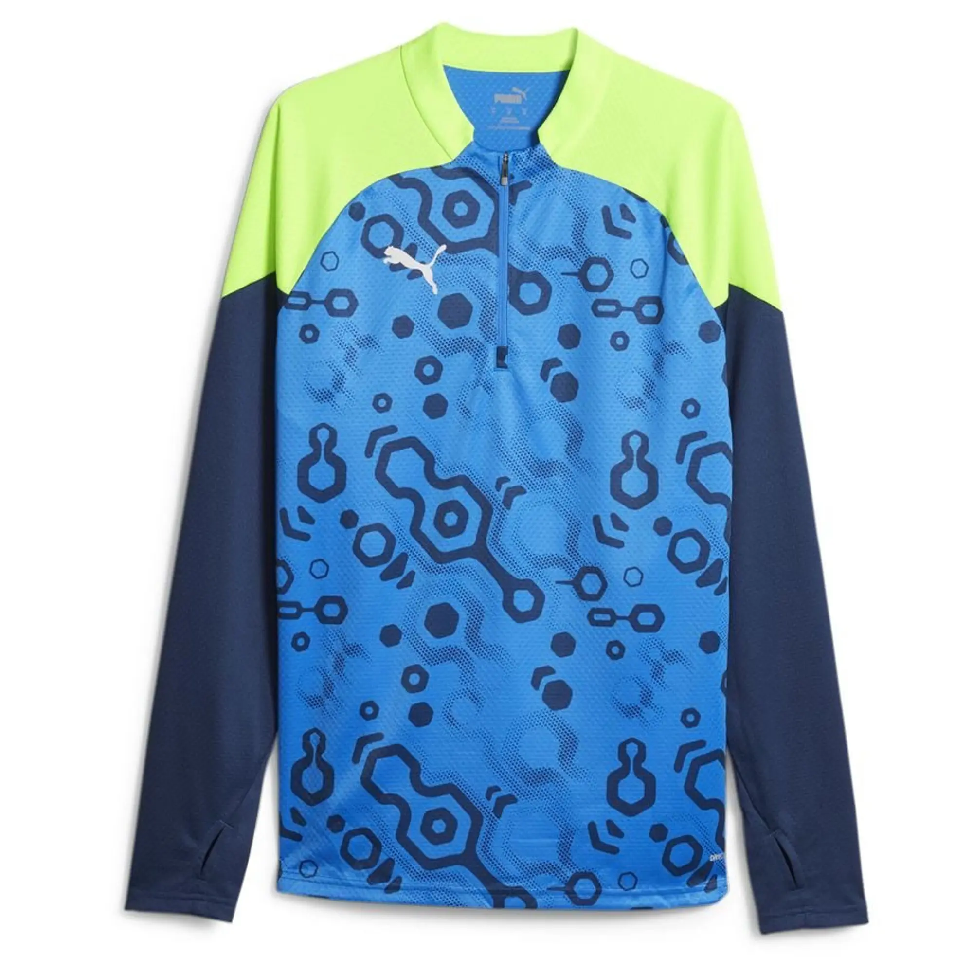 Puma Training Shirt Individualcup 1/4 Zip Gear Up - ['Blue']