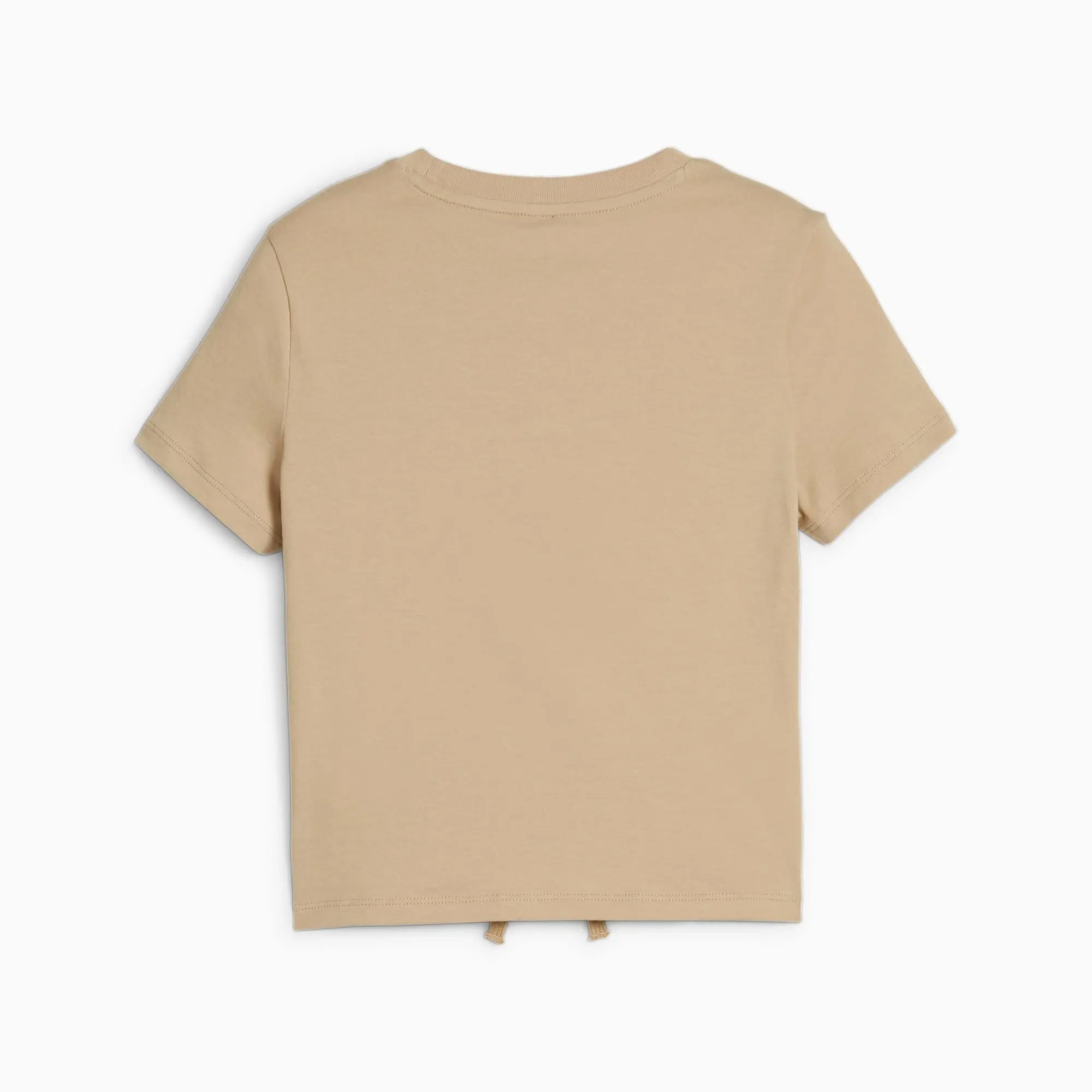 Puma Girls ESS+ ANIMAL Knotted T-Shirt - Beige