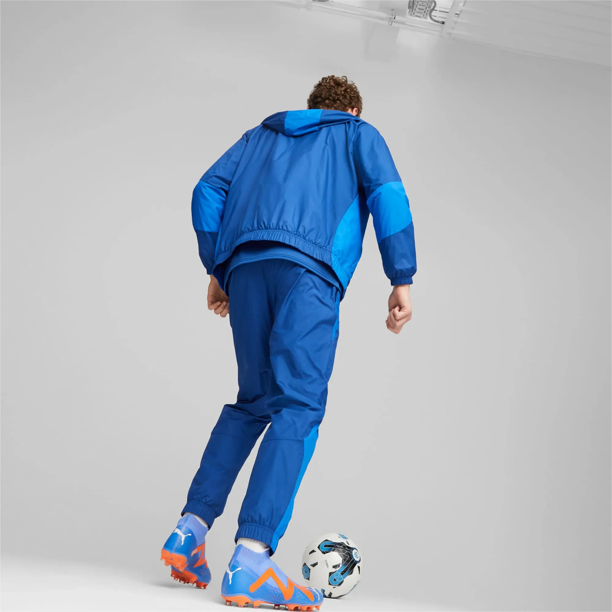 PUMA Olympique De Marseille Pre-Match Football Jacket, Royal Blue