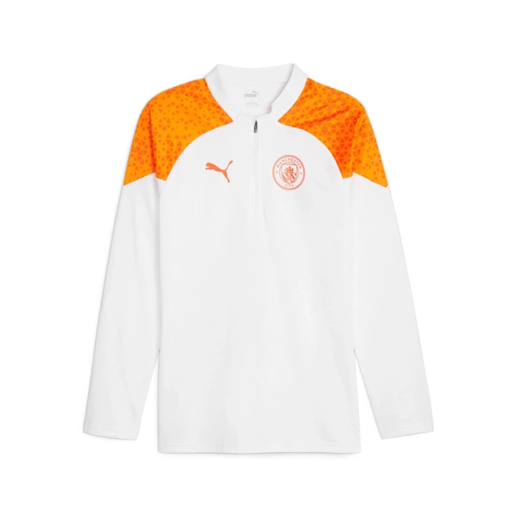 Man City Training Half Zip Top (Marble) 2023-2024 Men's White Size: Small Manchester City Made By: Puma