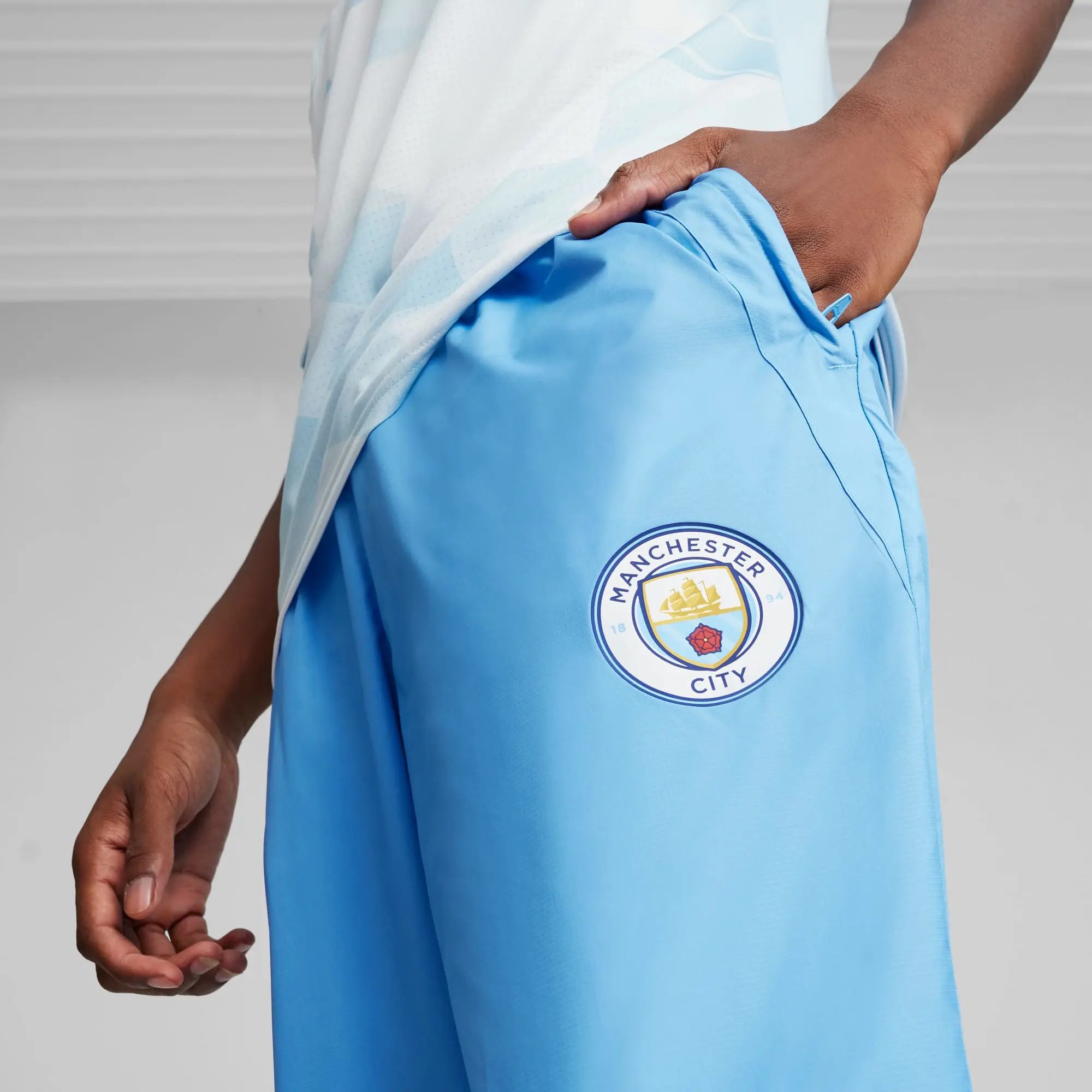 Puma Mens Manchester City Pre-Match Sweatpants - Blue