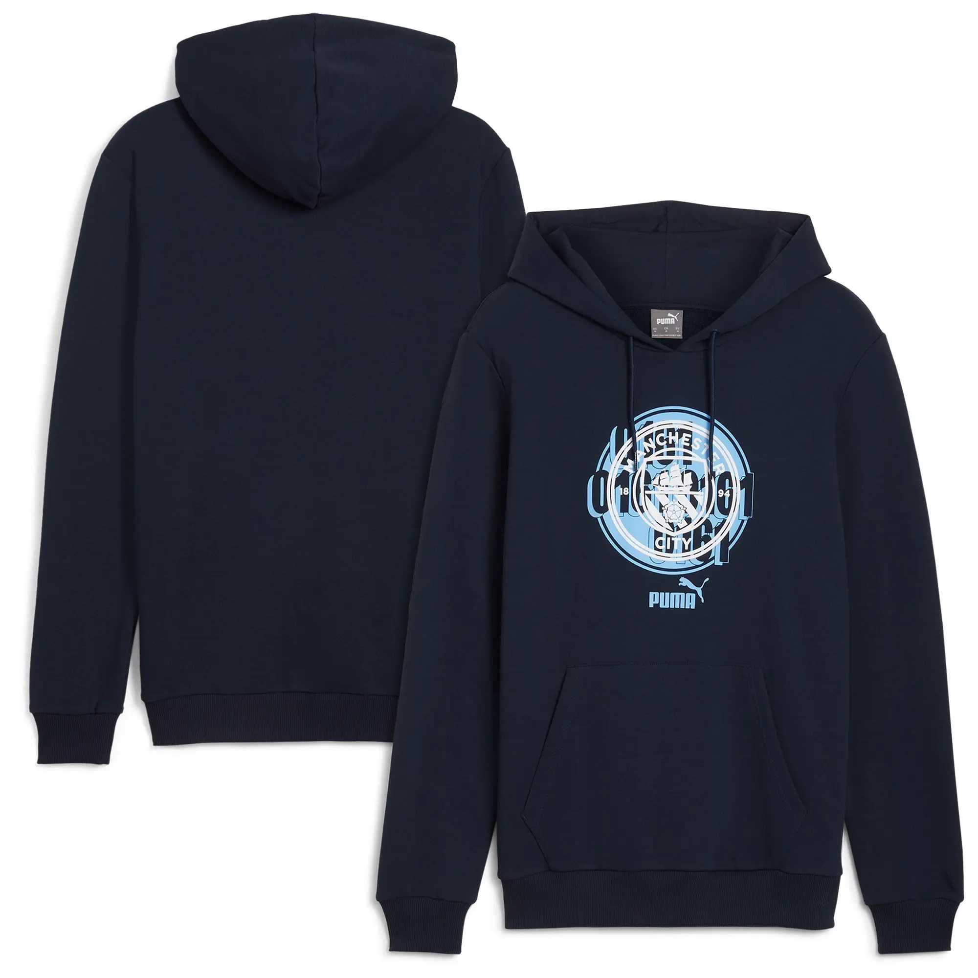 Man City ftblCulture Hoody (Navy) 2024-2025 Men's Size: Small Manchester City Made By: Puma