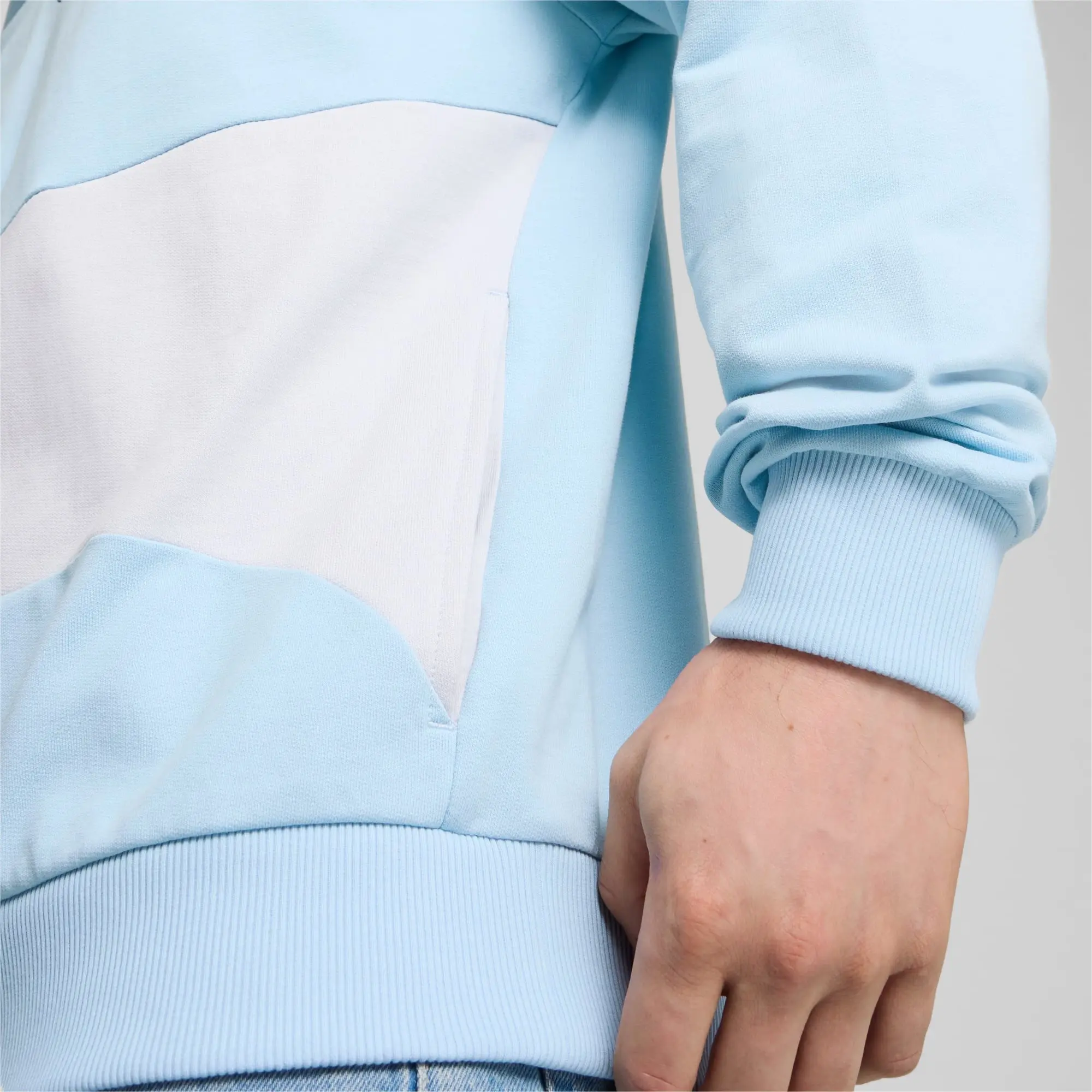 PUMA Manchester City Ftblculture+ Hoodie Men, Silver Mist/Silver Sky