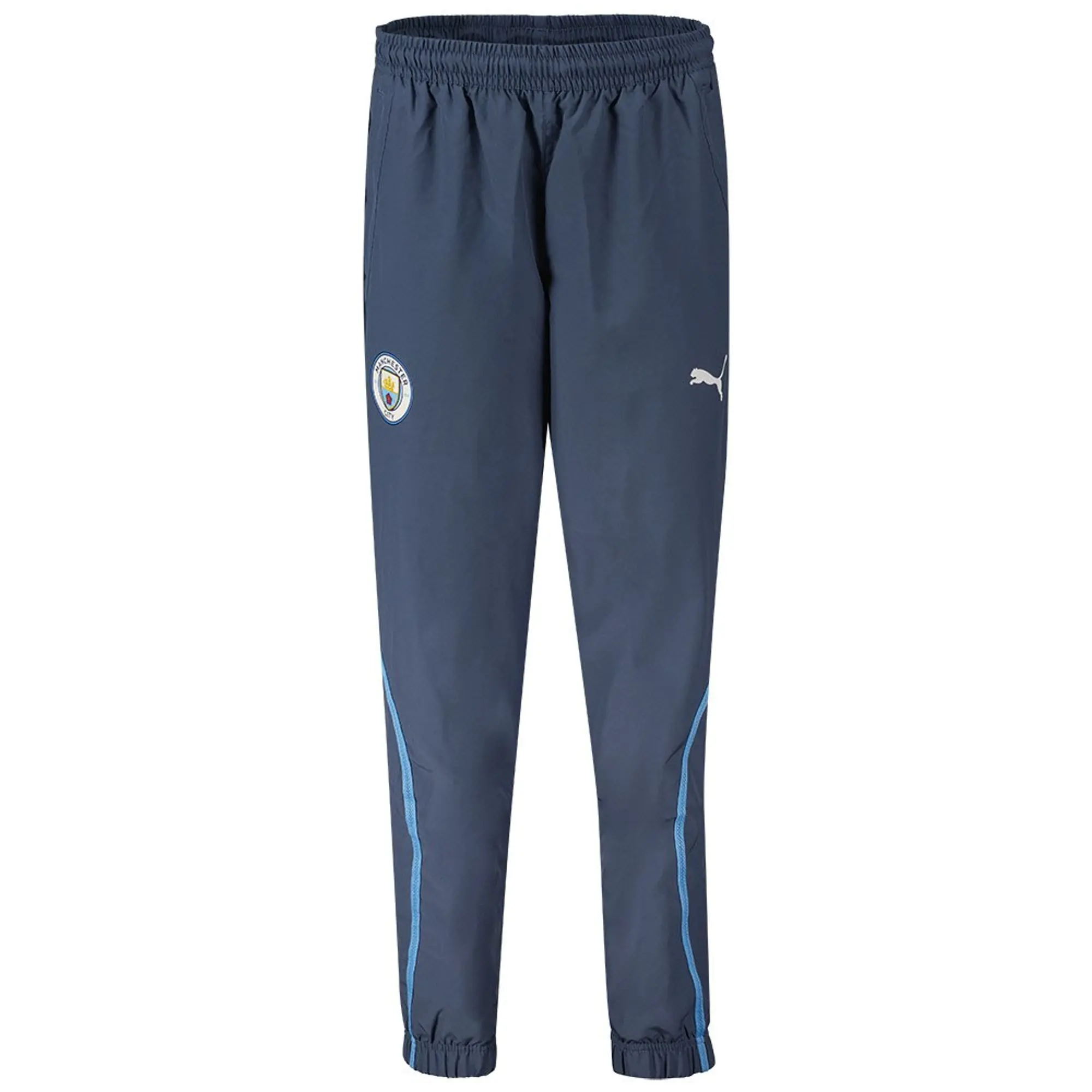 Man City Prematch Woven Pants (Blue) 2024-2025 Men's Manchester City Made By: Puma