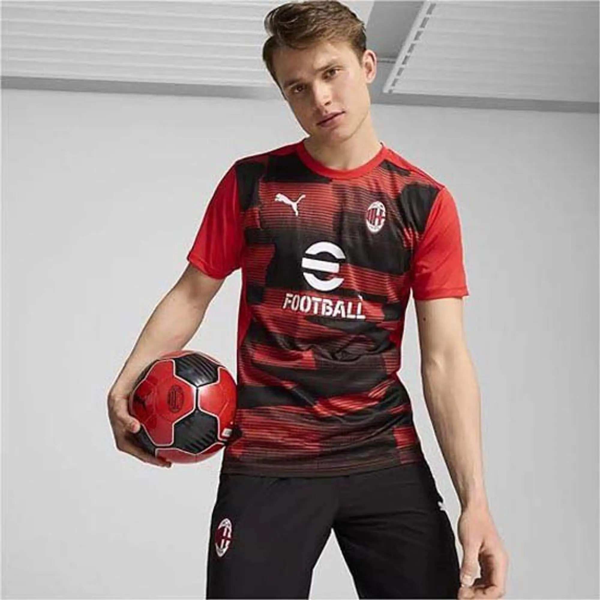 Puma AC Milan Mens SS Pre-Match Home Shirt 2024/25
