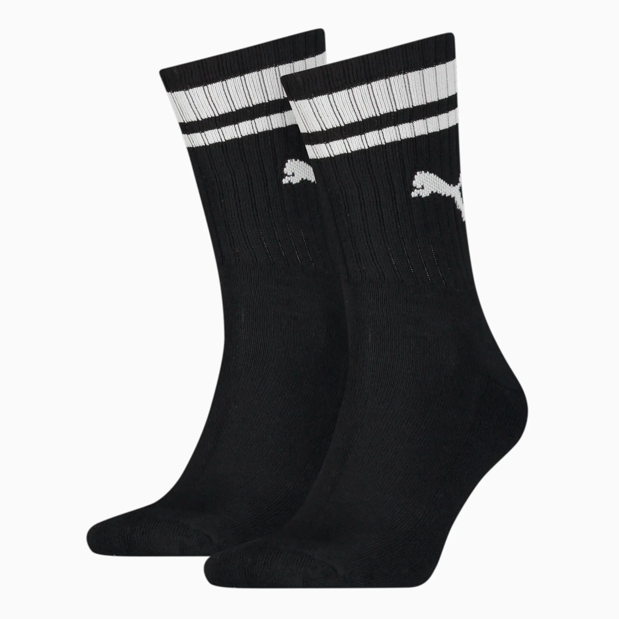 Puma Crew Heritage Stripe 2p Unisex Sock Mens - Black