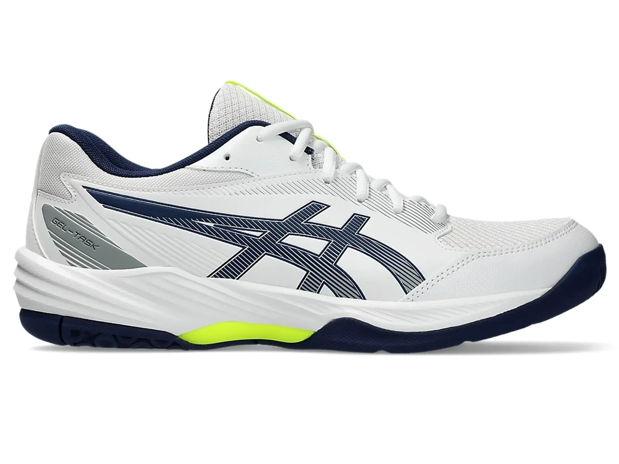 Asics Adult Handball Shoes Gel Task 4 White Blue 1071A103 100 FOOTY.COM