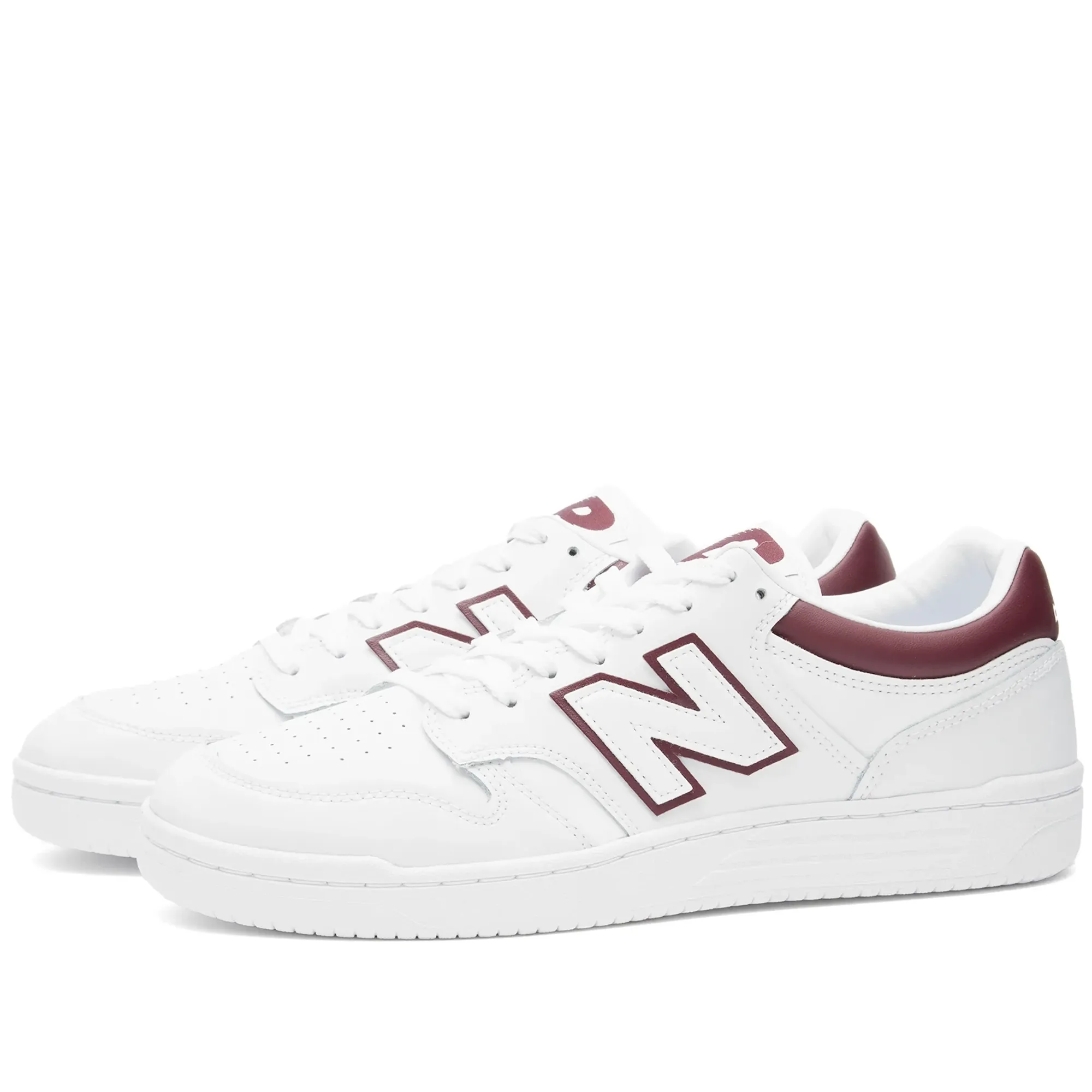 New Balance Men's 480 in White/Red Textile
