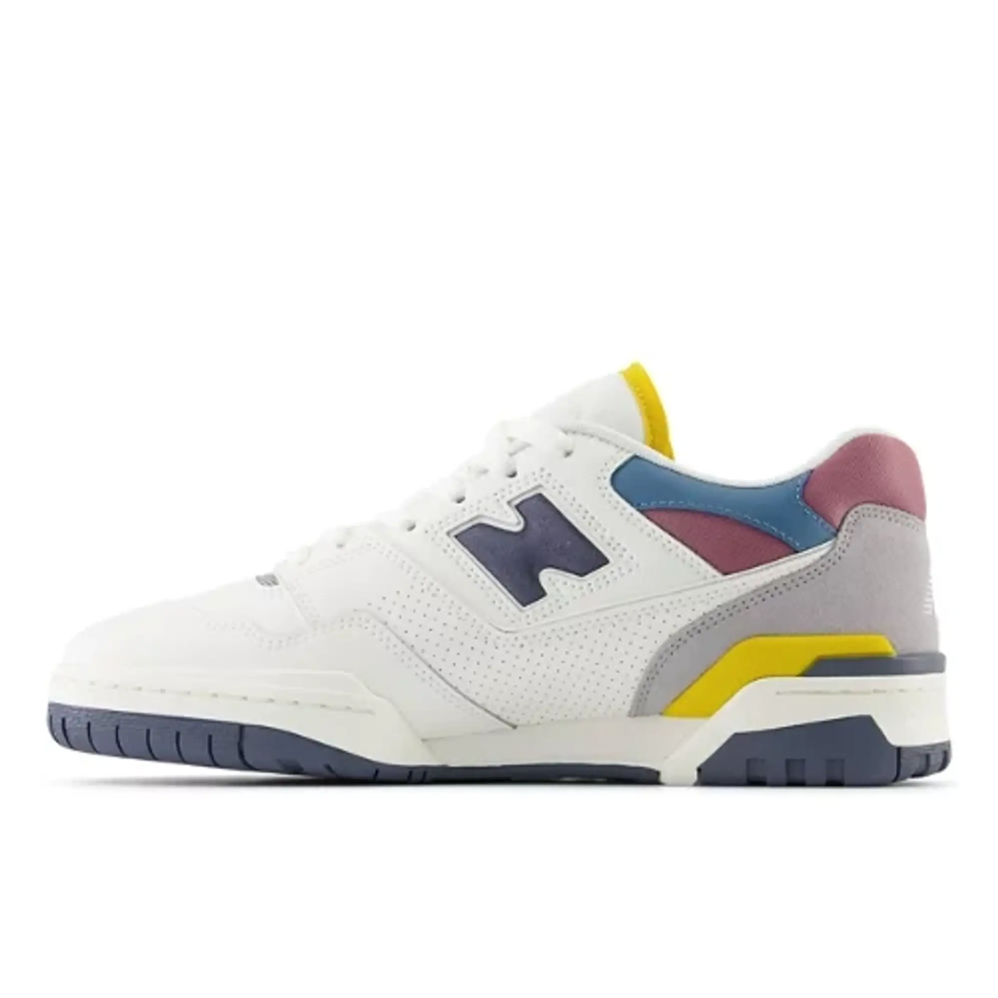 New Balance Unisex 550 in White/Pink/Orange Leather