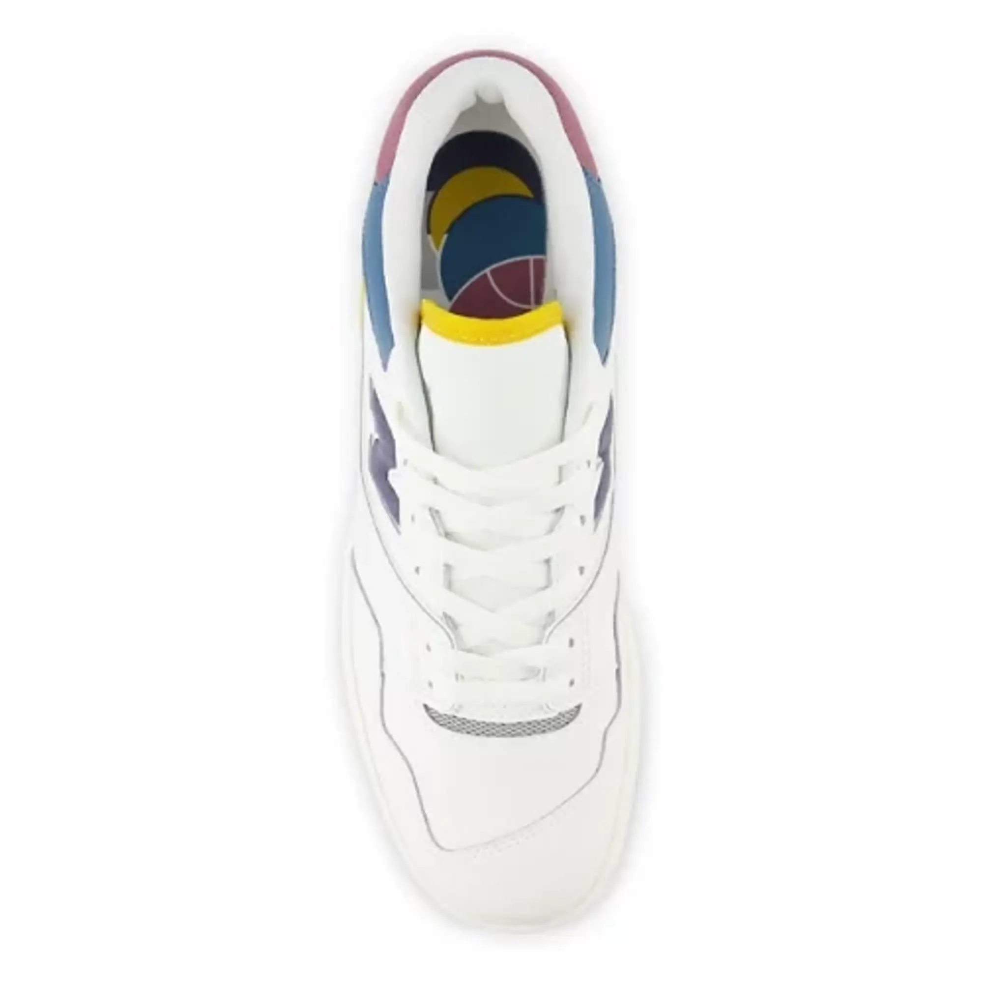 New Balance Unisex 550 in White/Pink/Orange Leather