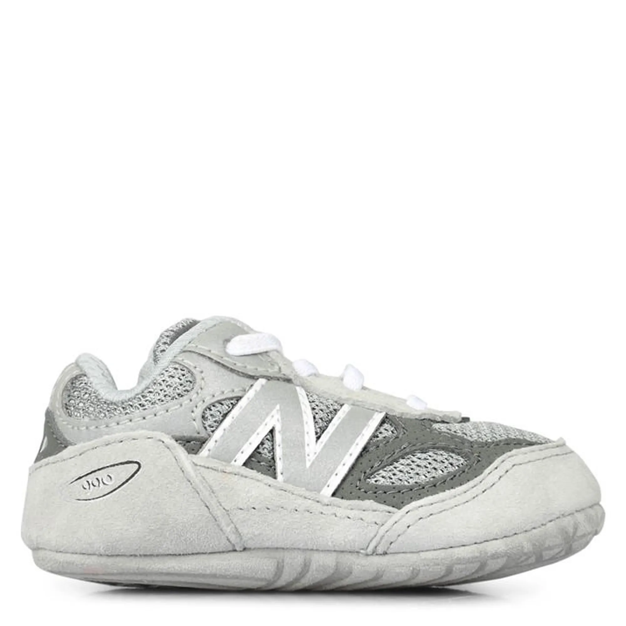New Balance Kids' 990v6 Crib Bungee in Grey Suede/Mesh