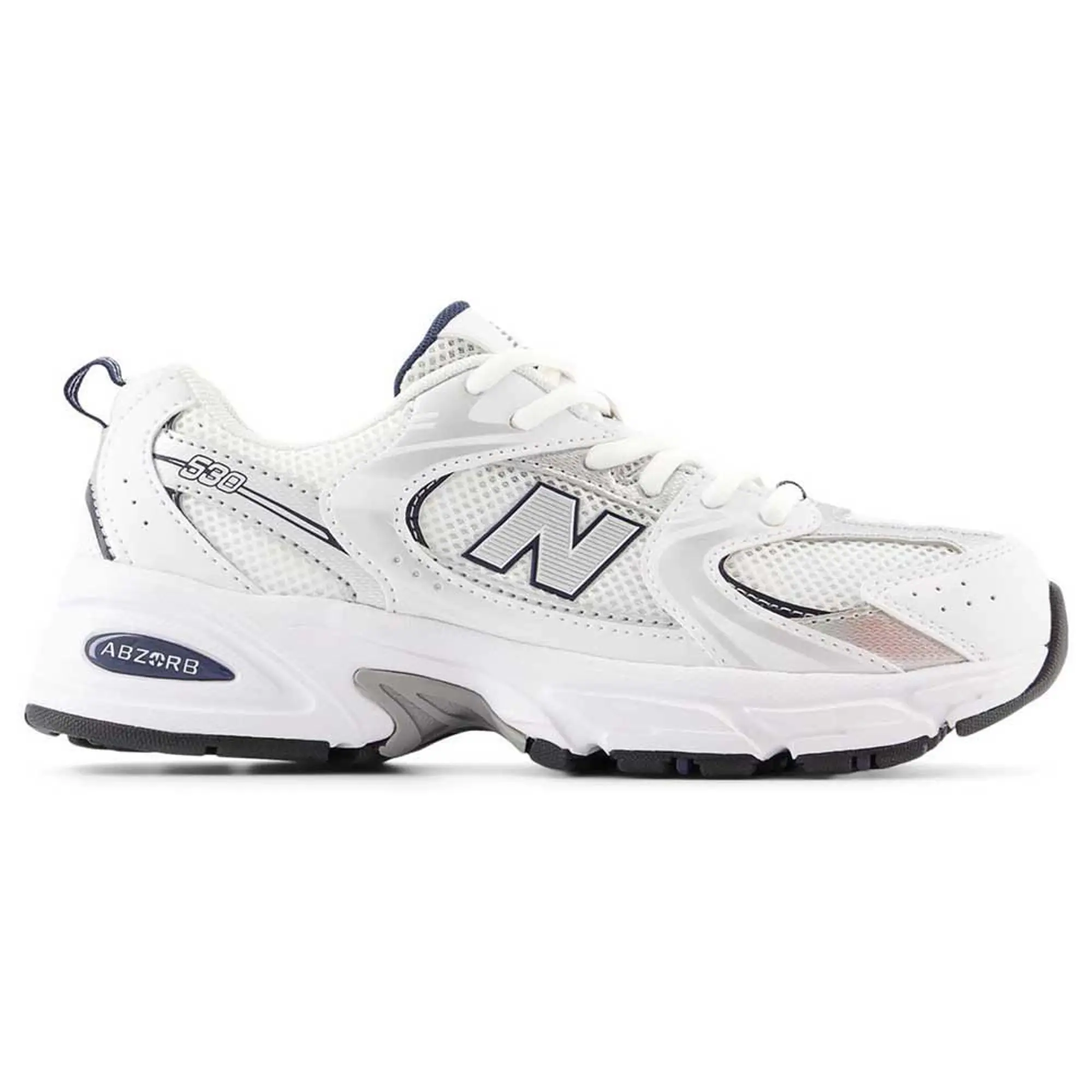 New Balance Kids' 530 in White/Pink Synthetic