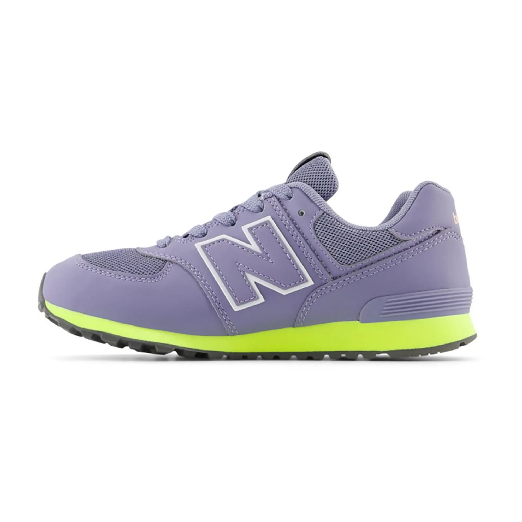 New Balance Kids' 574 in Purple/Yellow Synthetic