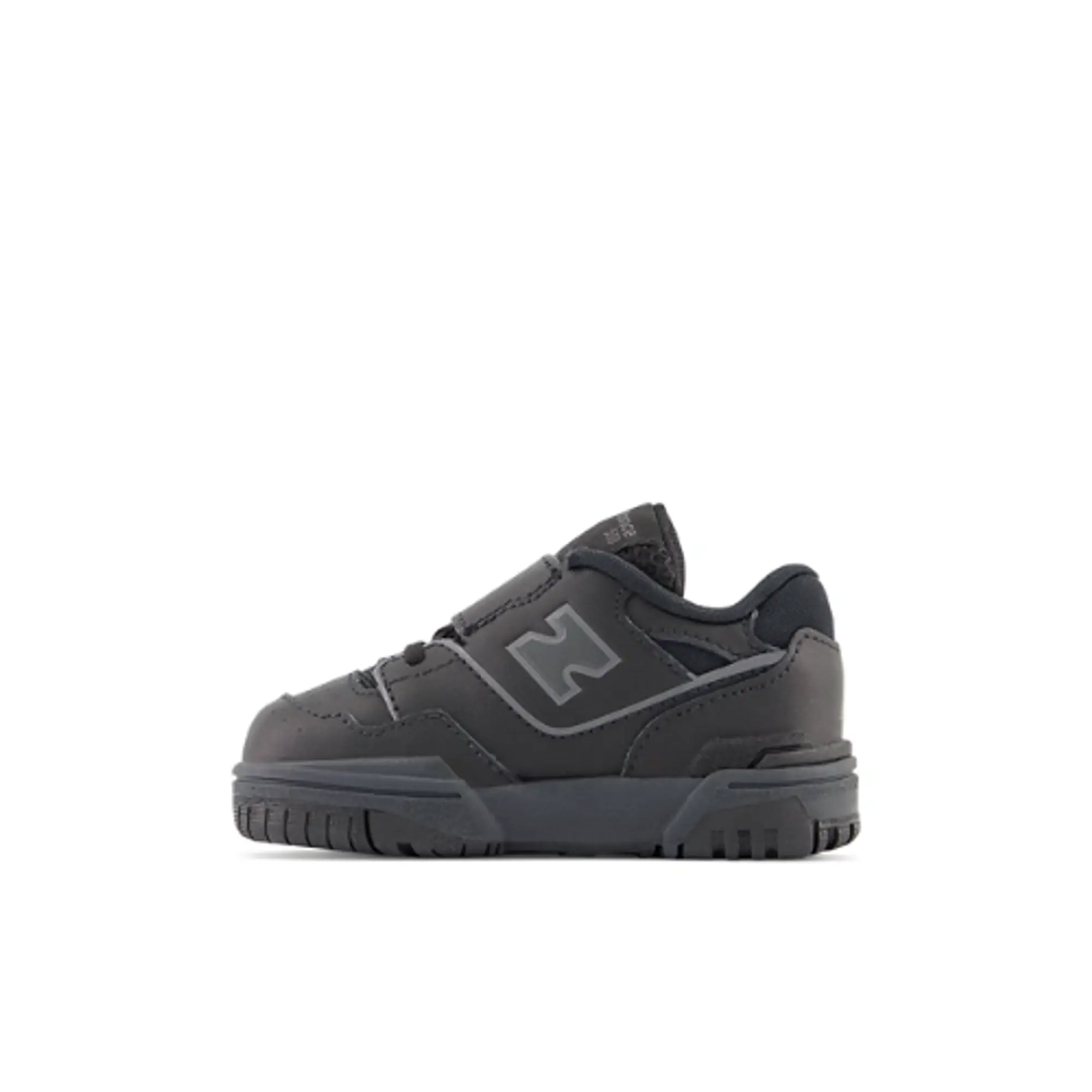 New Balance Infants' 550 Bungee Lace with Top Strap in Black Synthetic