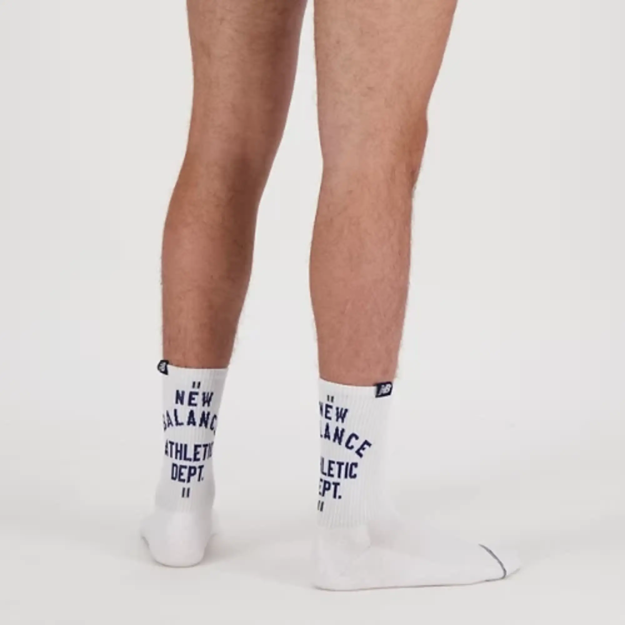 New Balance Unisex Lifestyle Midcalf Socks 2 Pack in Red/White Cotton