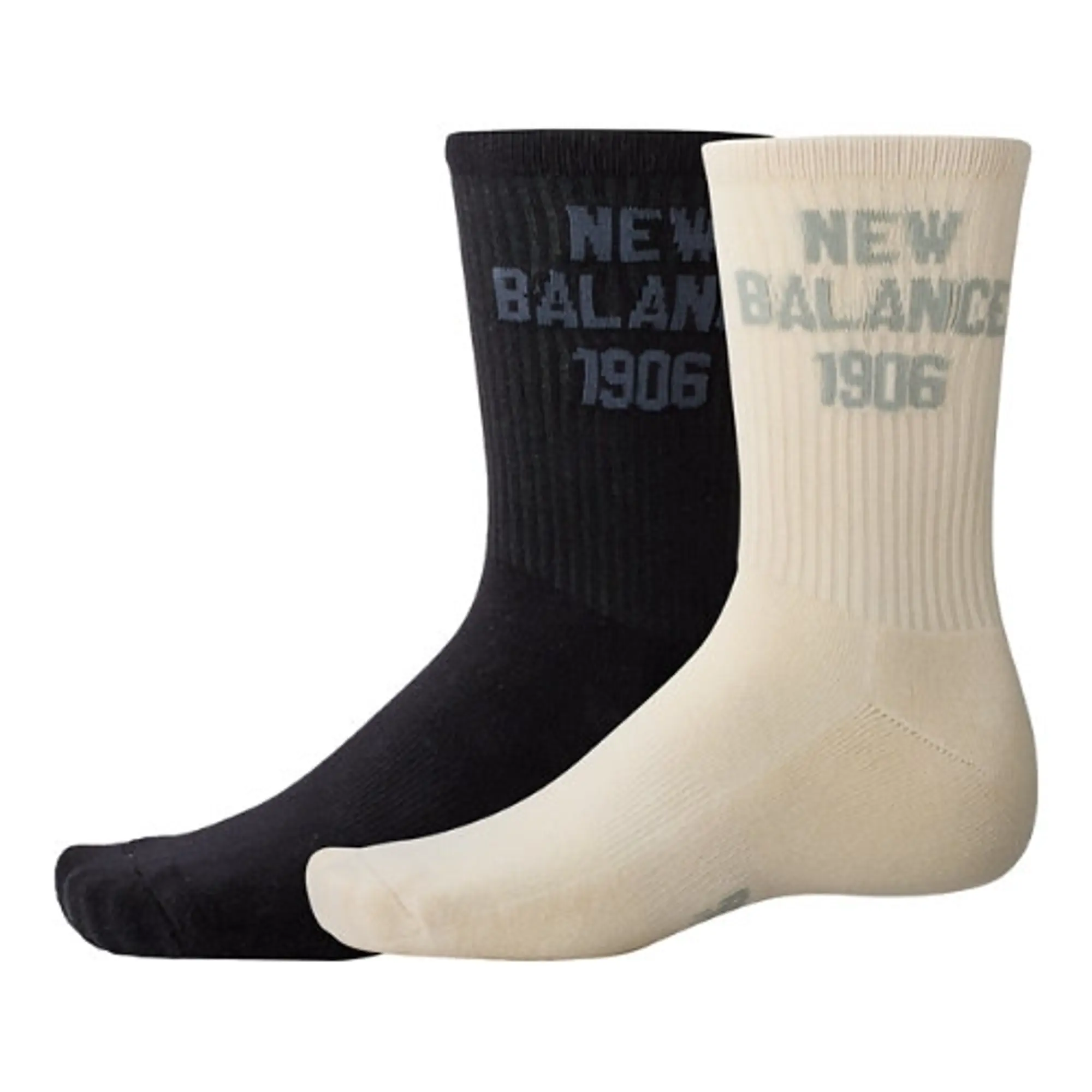 New Balance Unisex 1906 Midcalf Socks 2 Pack in Red/White Cotton