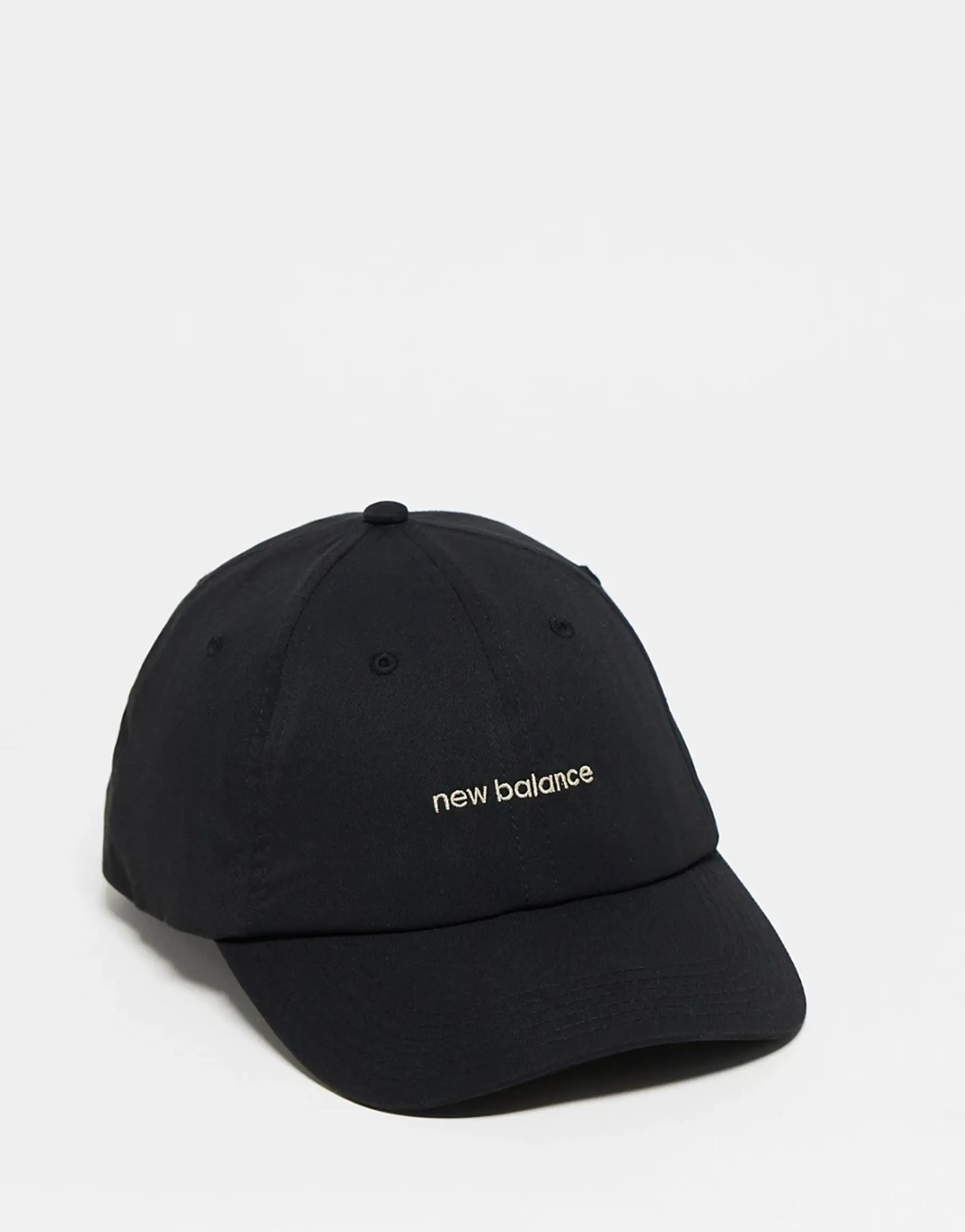 New Balance 6 Panel Linear Logo Hat Men Caps Black
