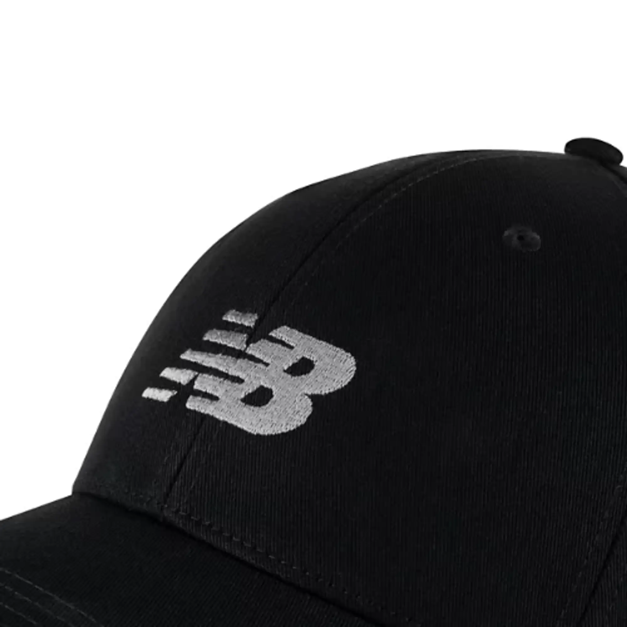 New Balance Unisex 6 Panel Structured Snapback in Black Cotton